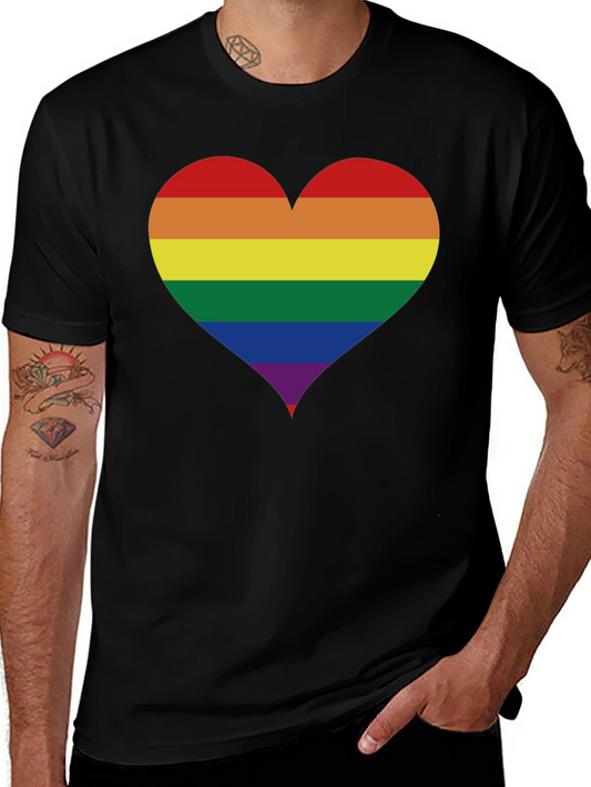 Rainbow Heart Pride T-Shirt - Soft Cotton Blend