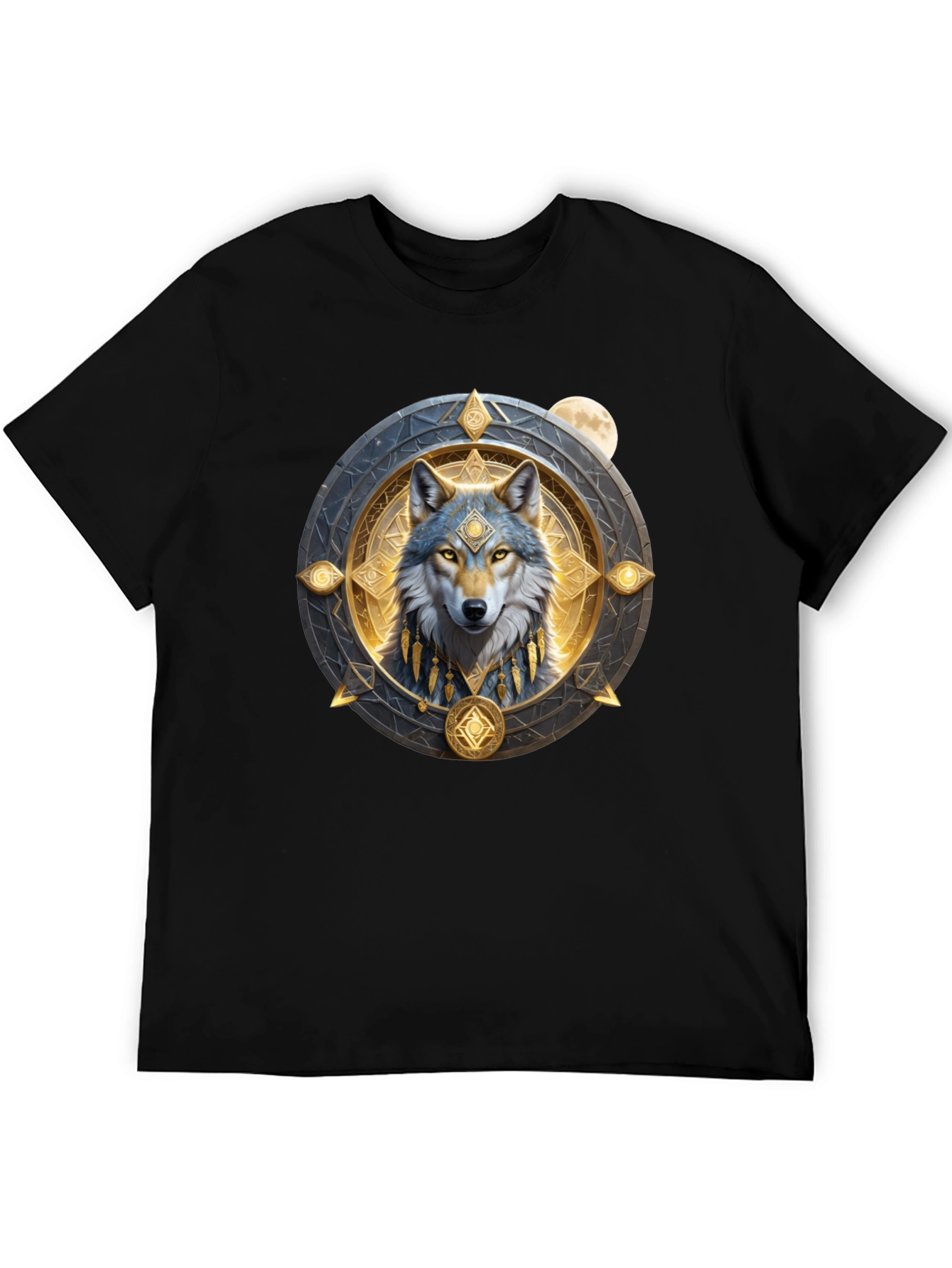 Wolf Spirit Graphic Tee - Black