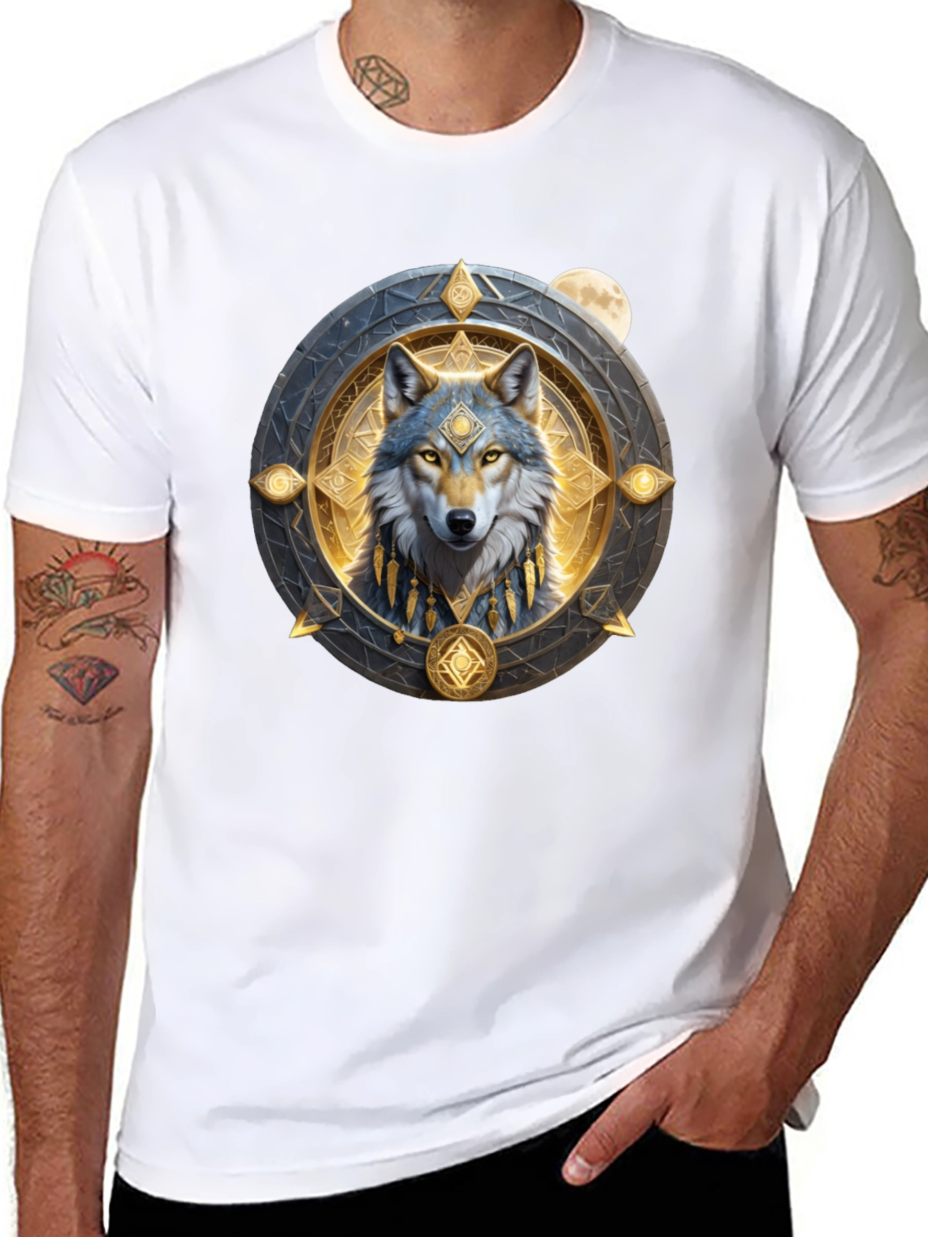 Wolf Spirit Graphic Tee - Black