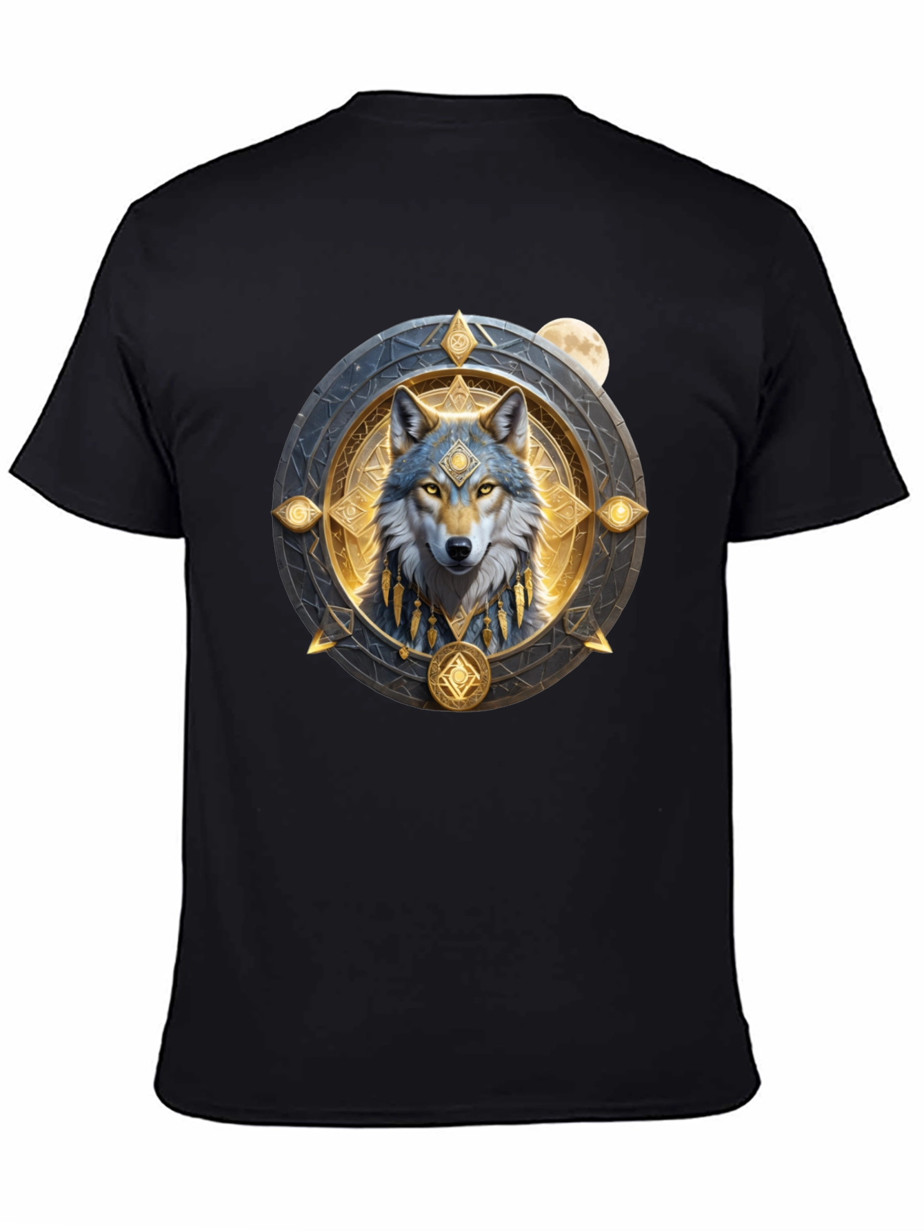 Wolf Spirit Graphic Tee - Black