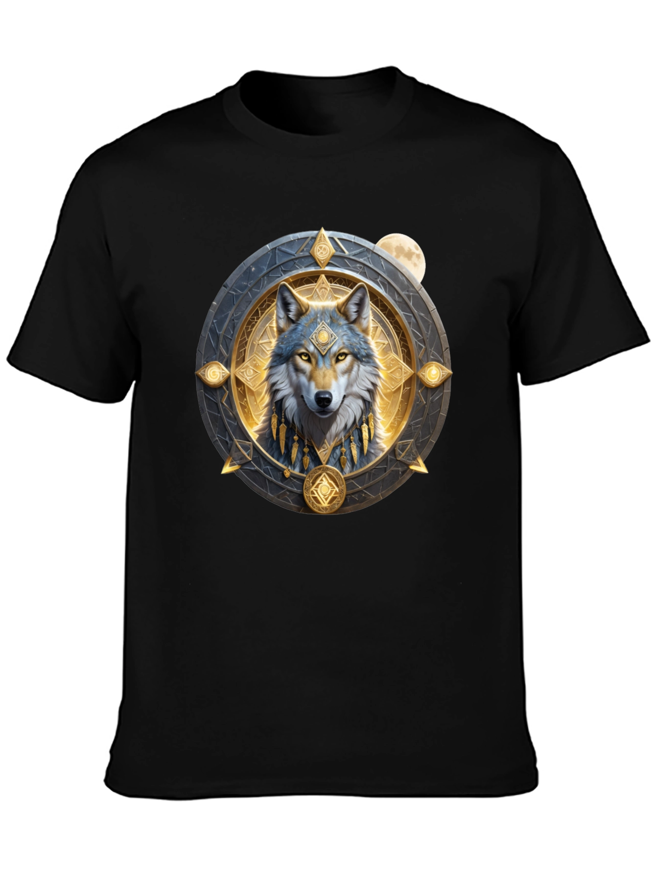Wolf Spirit Graphic Tee - Black