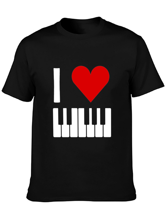 I Love Piano T-Shirt - Music Lover Tee