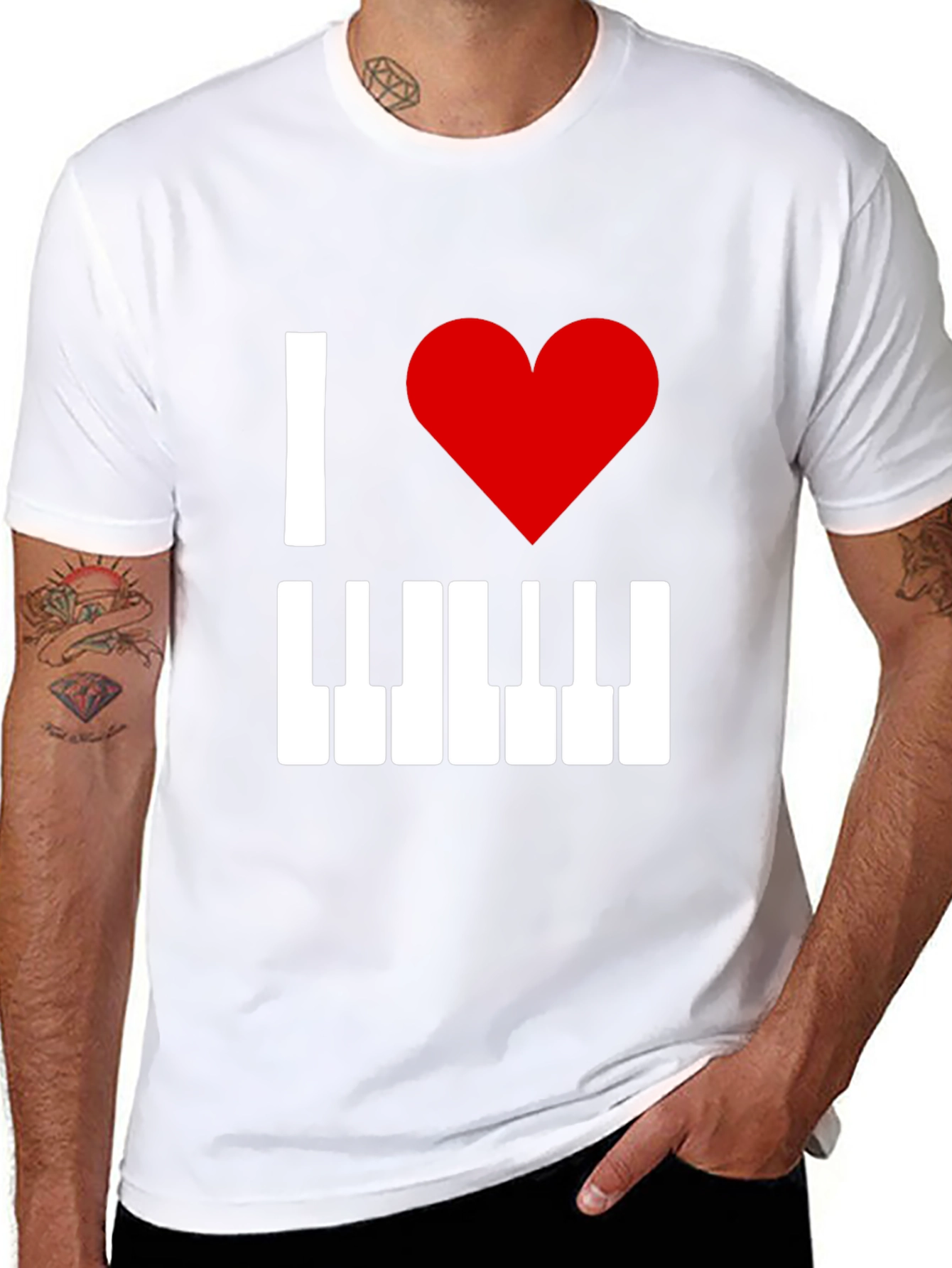 I Love Piano T-Shirt - Music Lover Tee