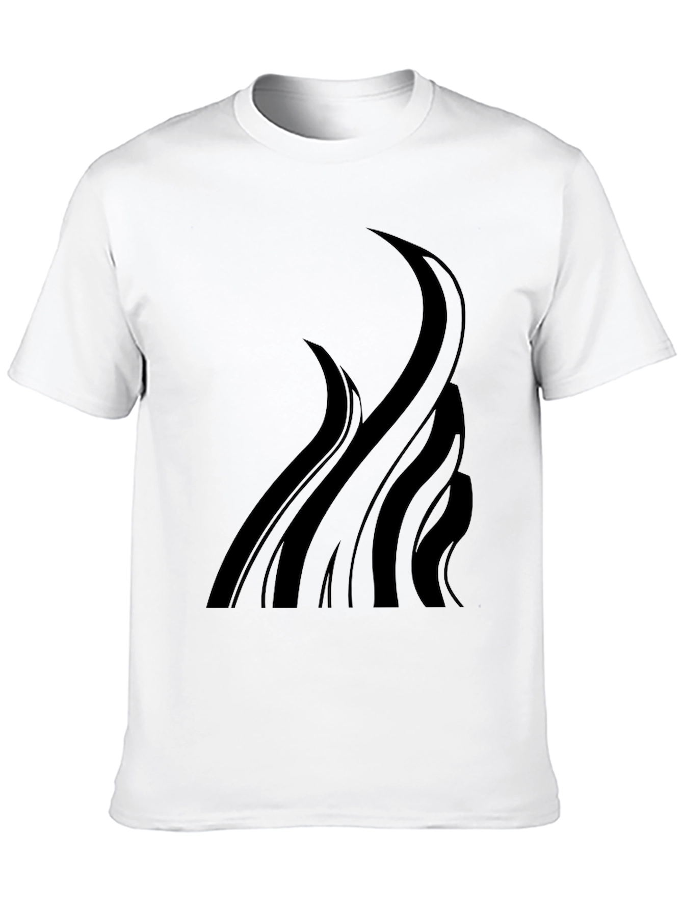 Black Graphic Tee - Abstract Tentacle Design