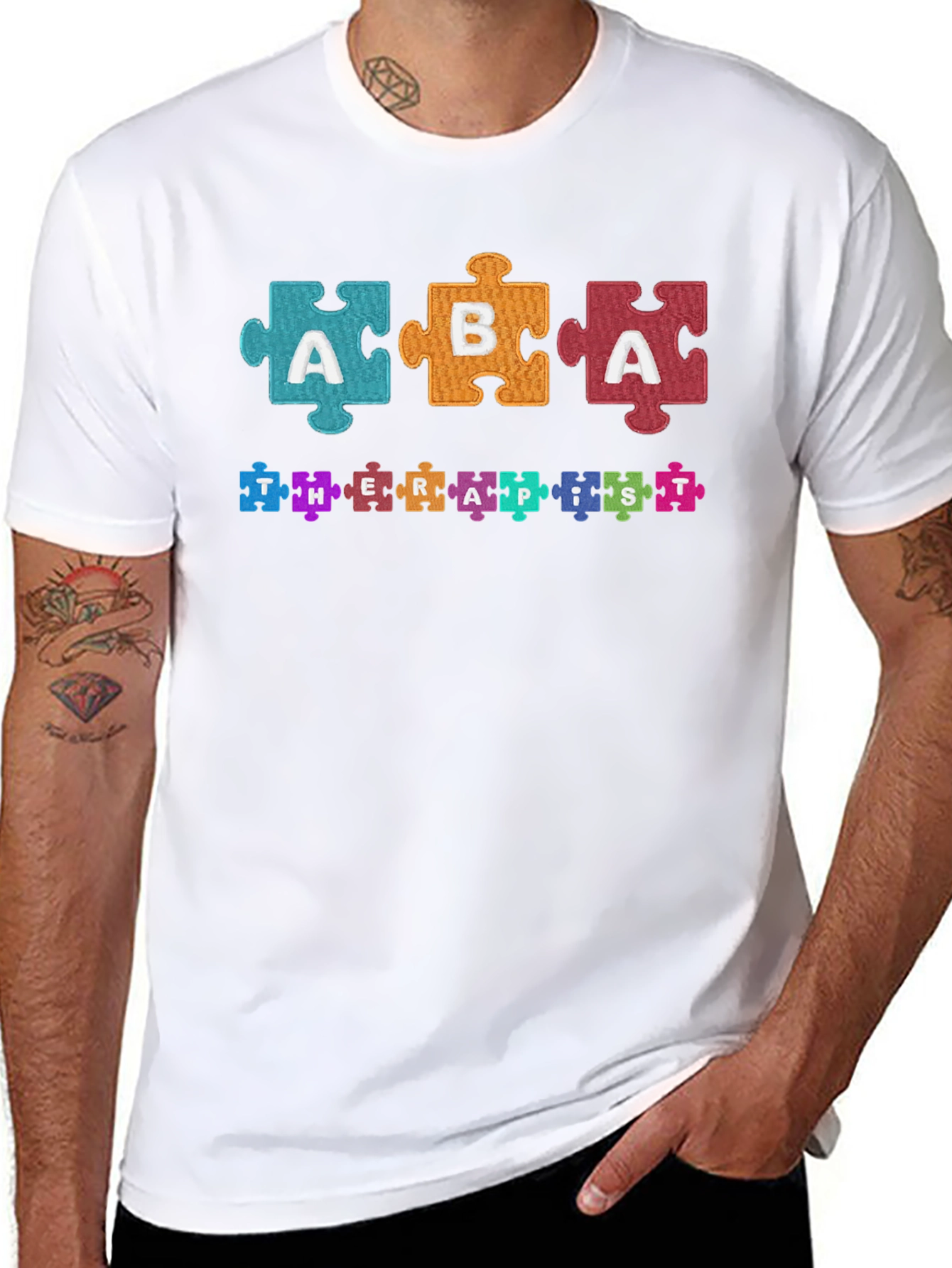 ABA Therapist Puzzle Piece T-Shirt
