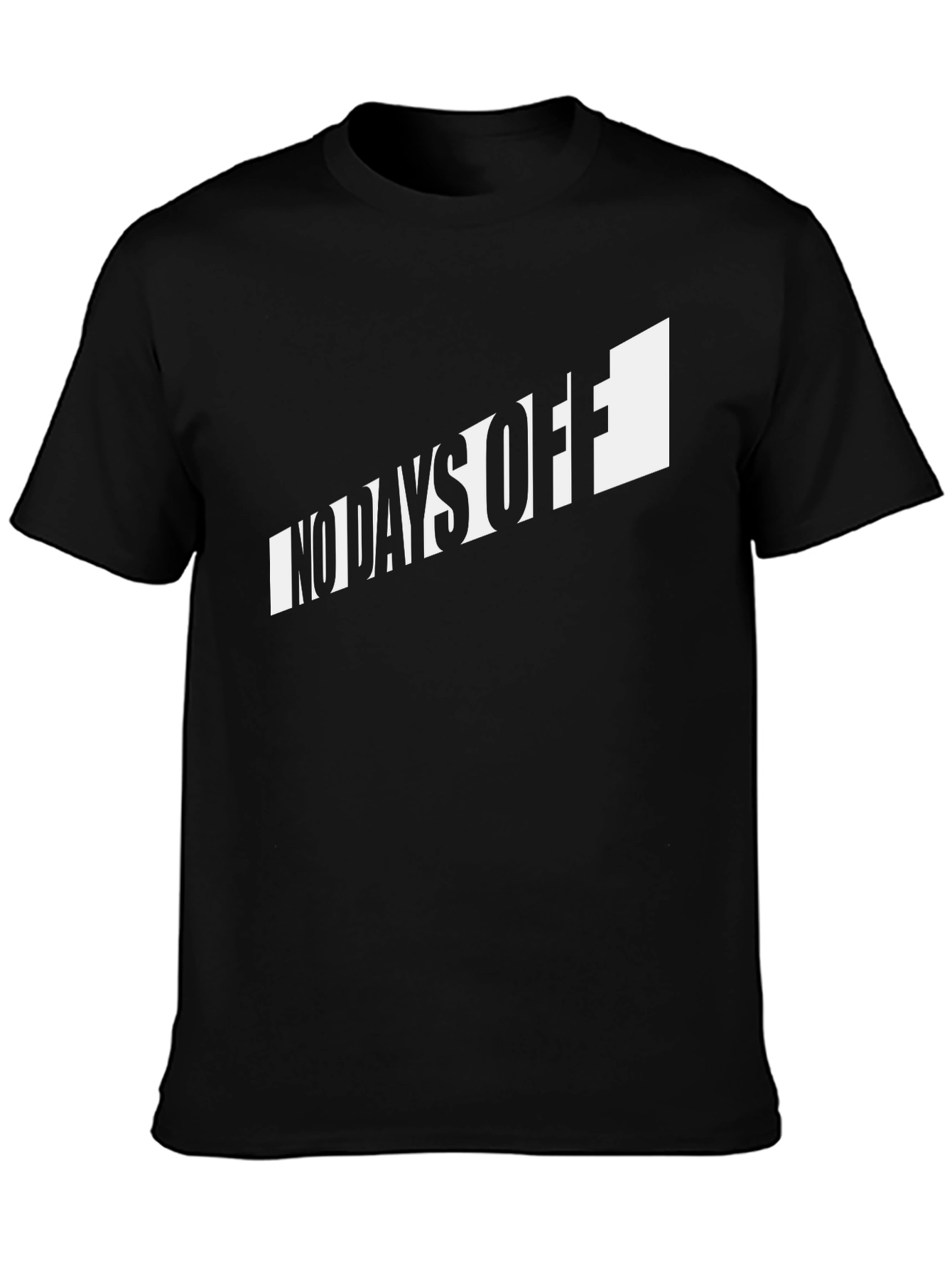 No Days Off Graphic Black T-Shirt