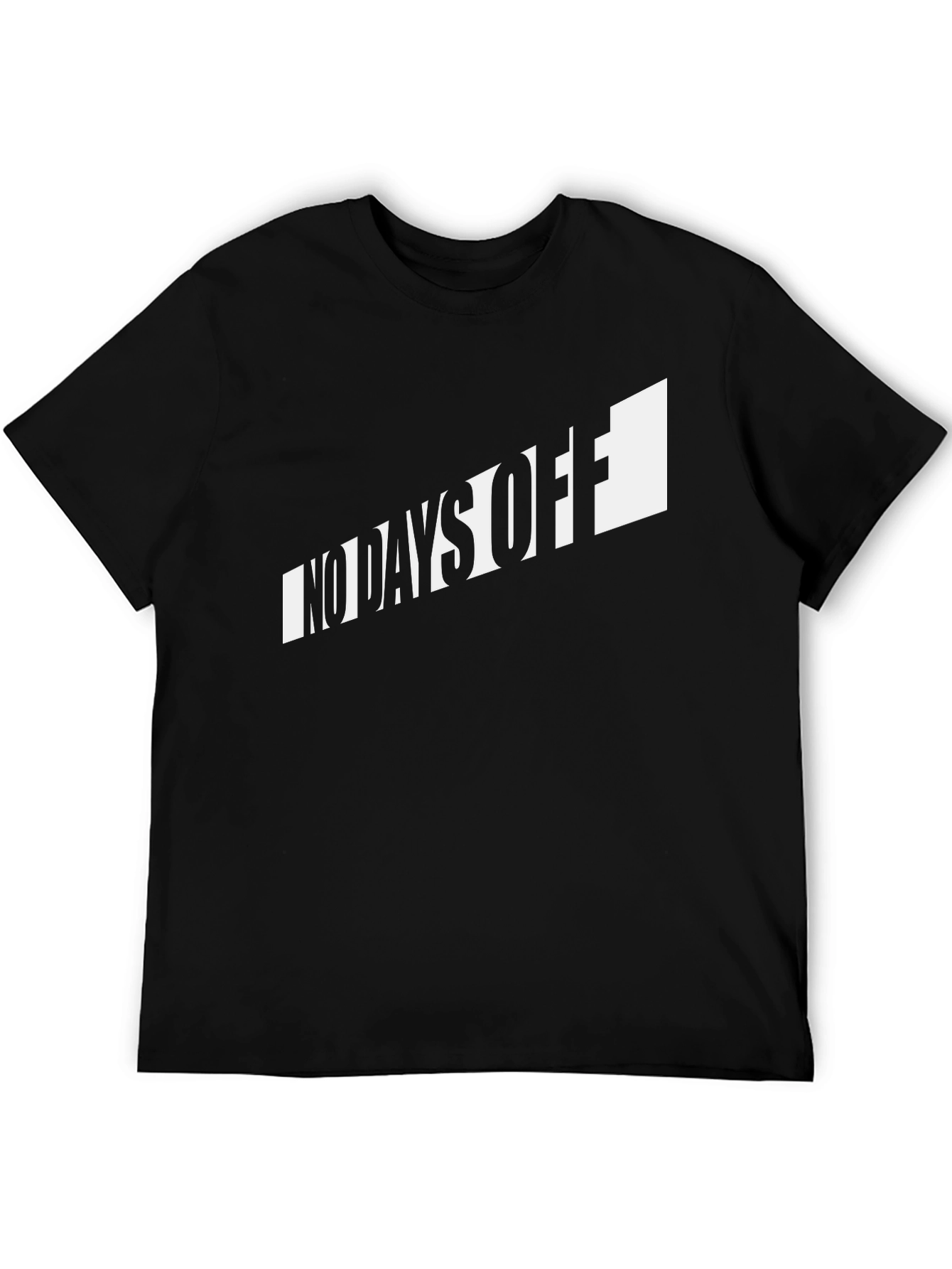 No Days Off Graphic Black T-Shirt