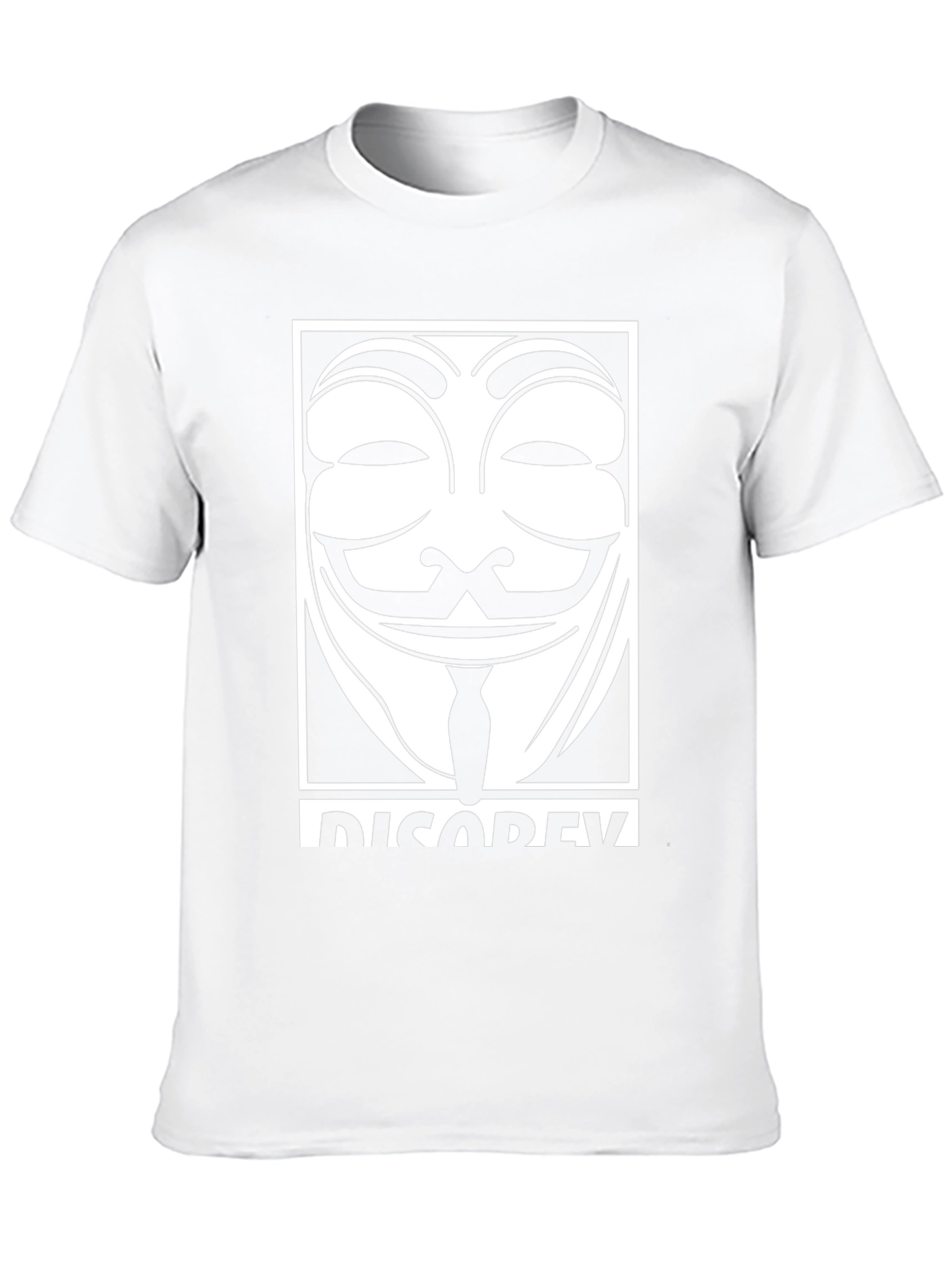 Anonymous Mask Graphic Black T-Shirt - Disobey