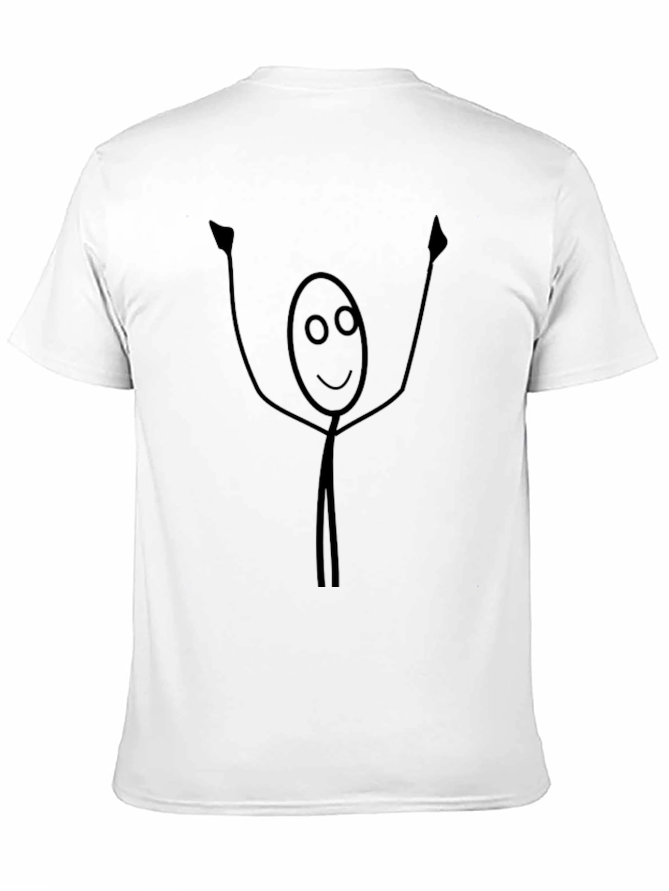Funny Stick Figure Graphic Black T-Shirt