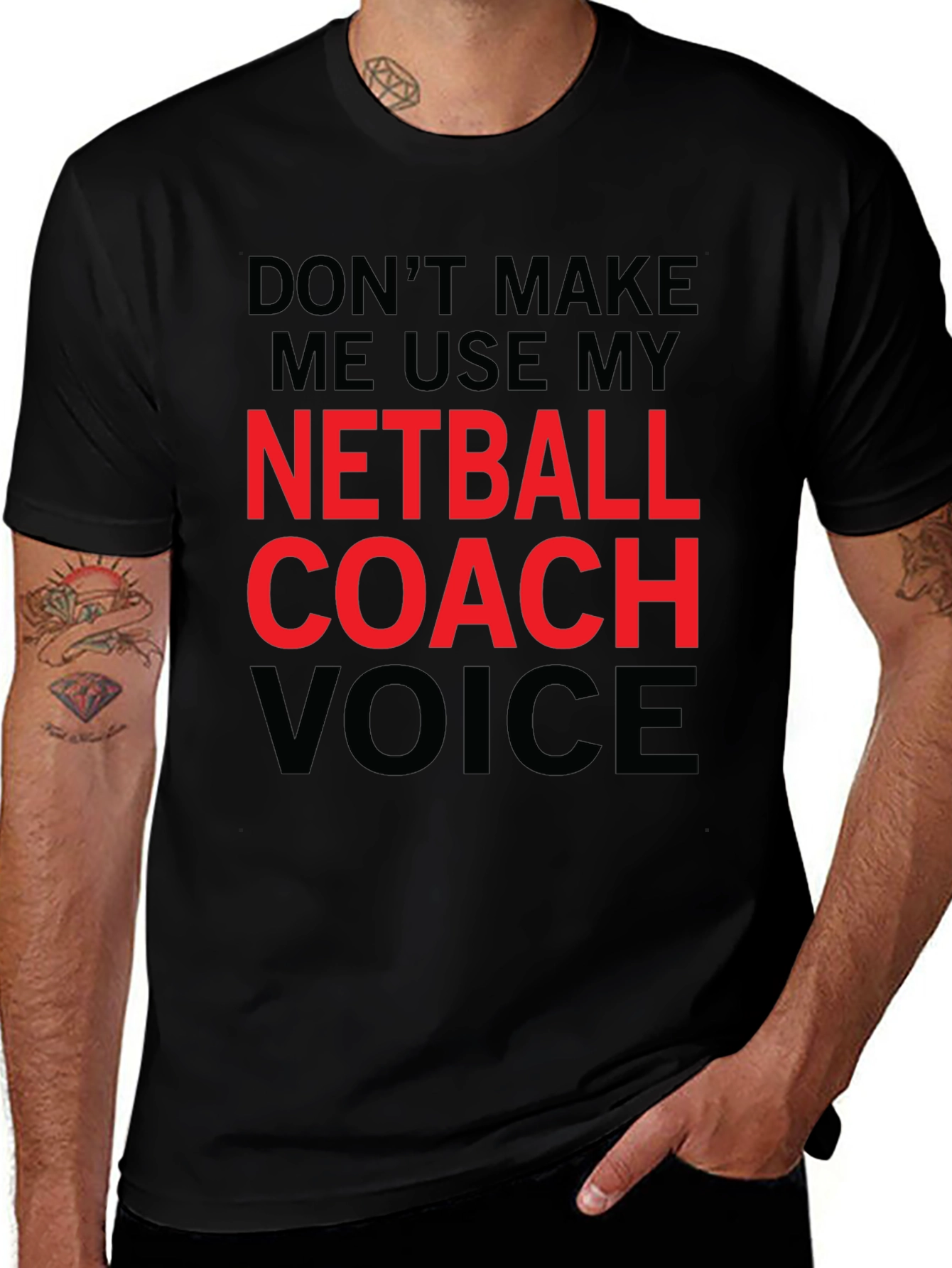 Netball Coach Voice T-Shirt Funny Coach Gift Tee