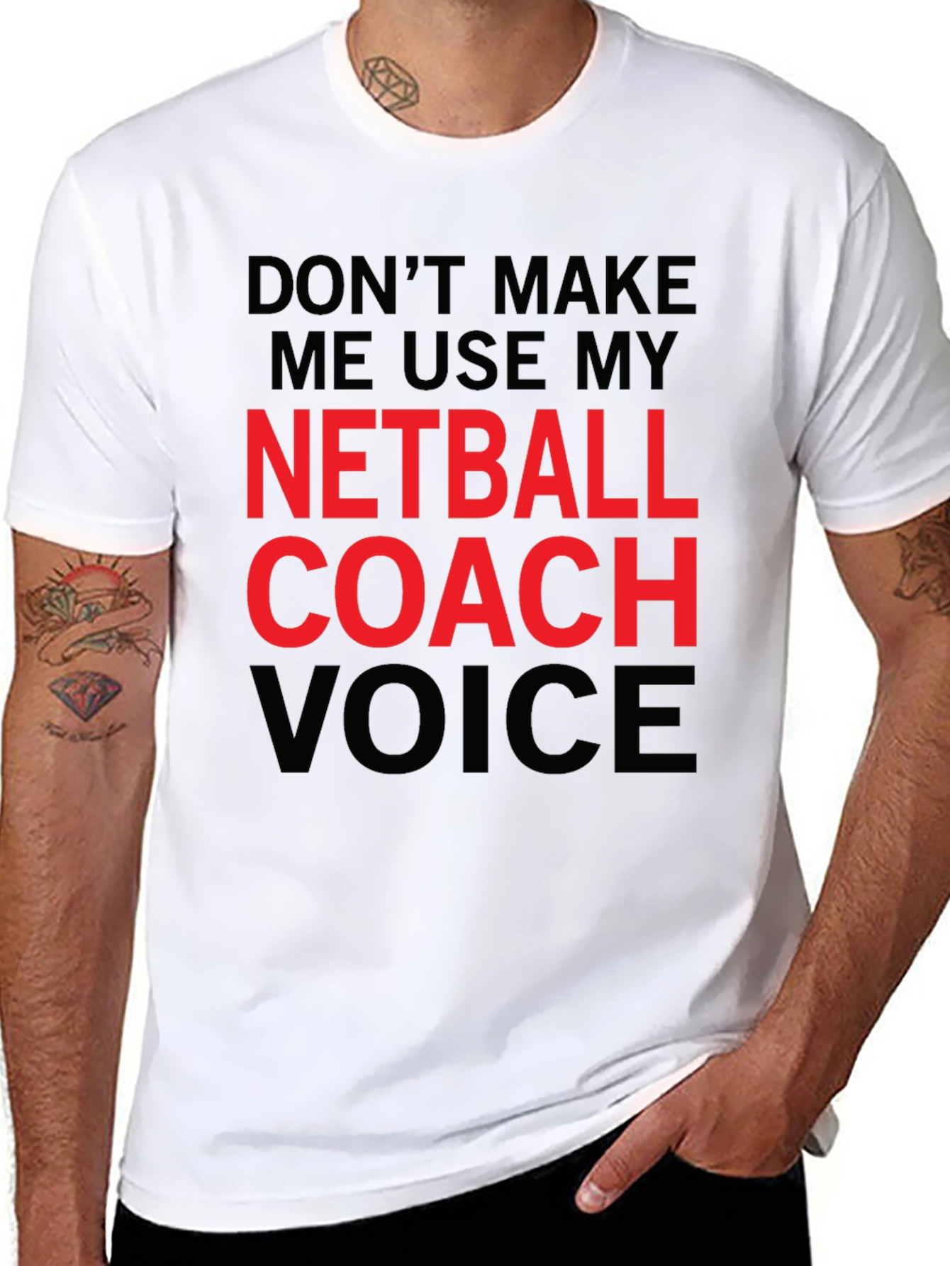 Netball Coach Voice T-Shirt Funny Coach Gift Tee