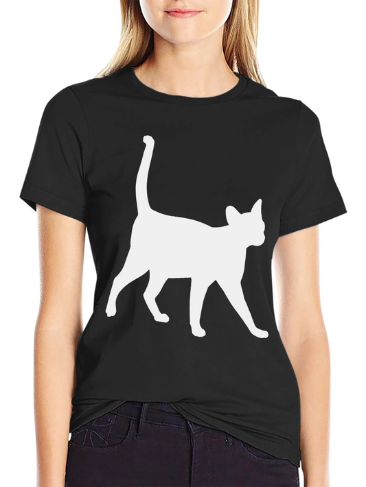 Cool Cat Silhouette Black T-Shirt