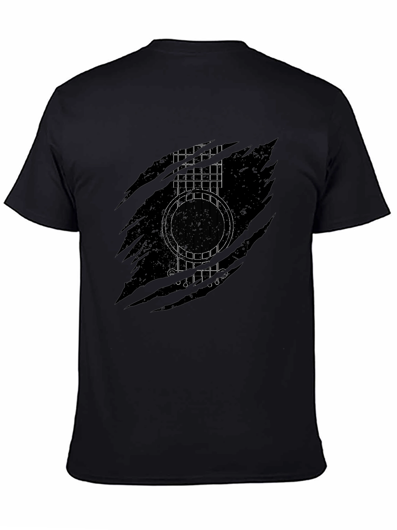 Guitar Graphic Black T-Shirt