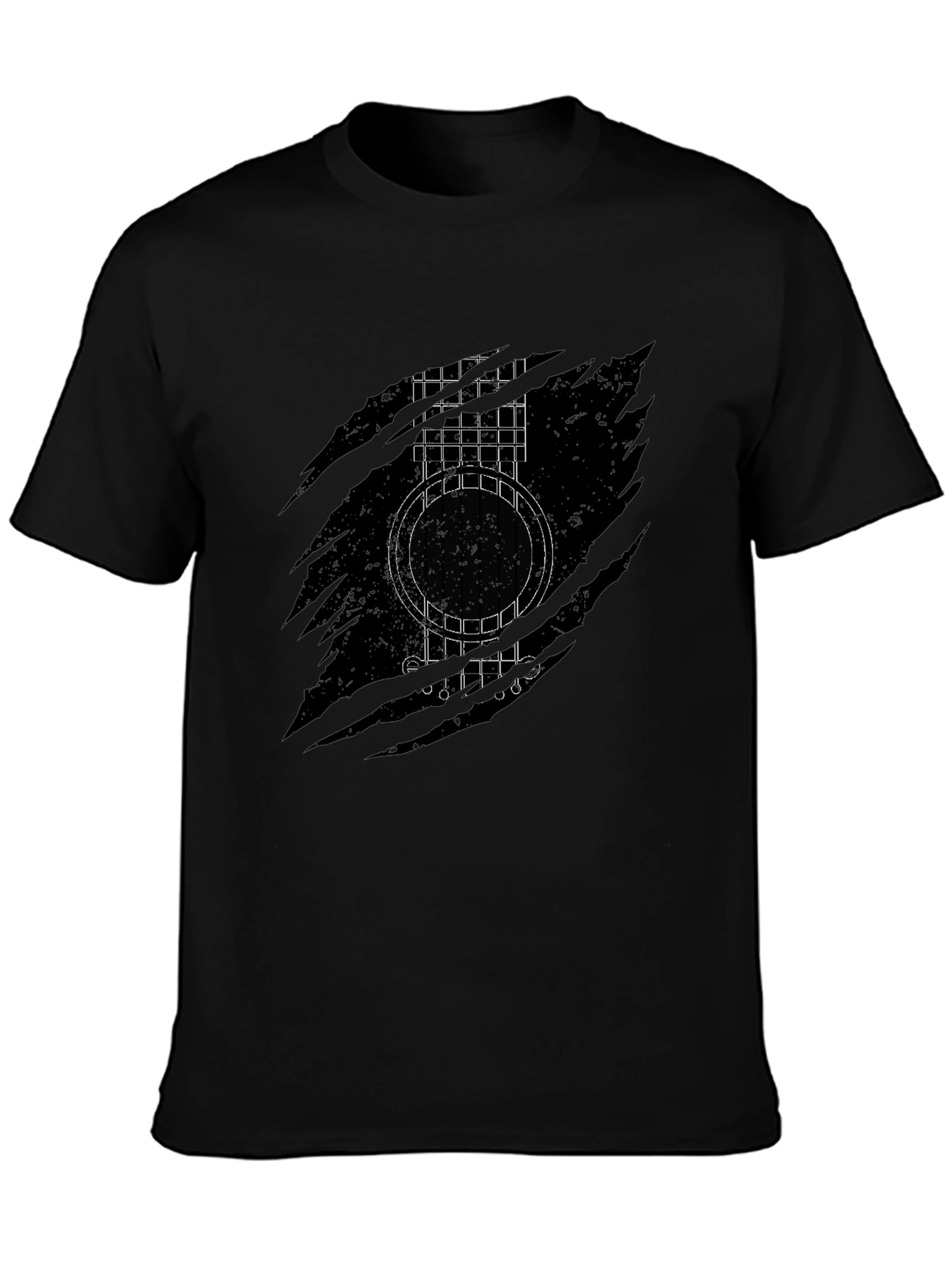 Guitar Graphic Black T-Shirt