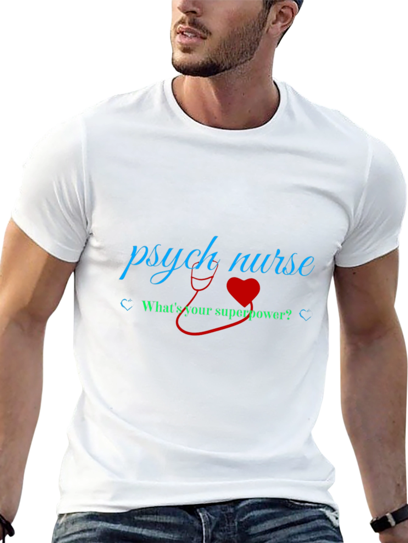 Psych Nurse Superpower T-Shirt - Black