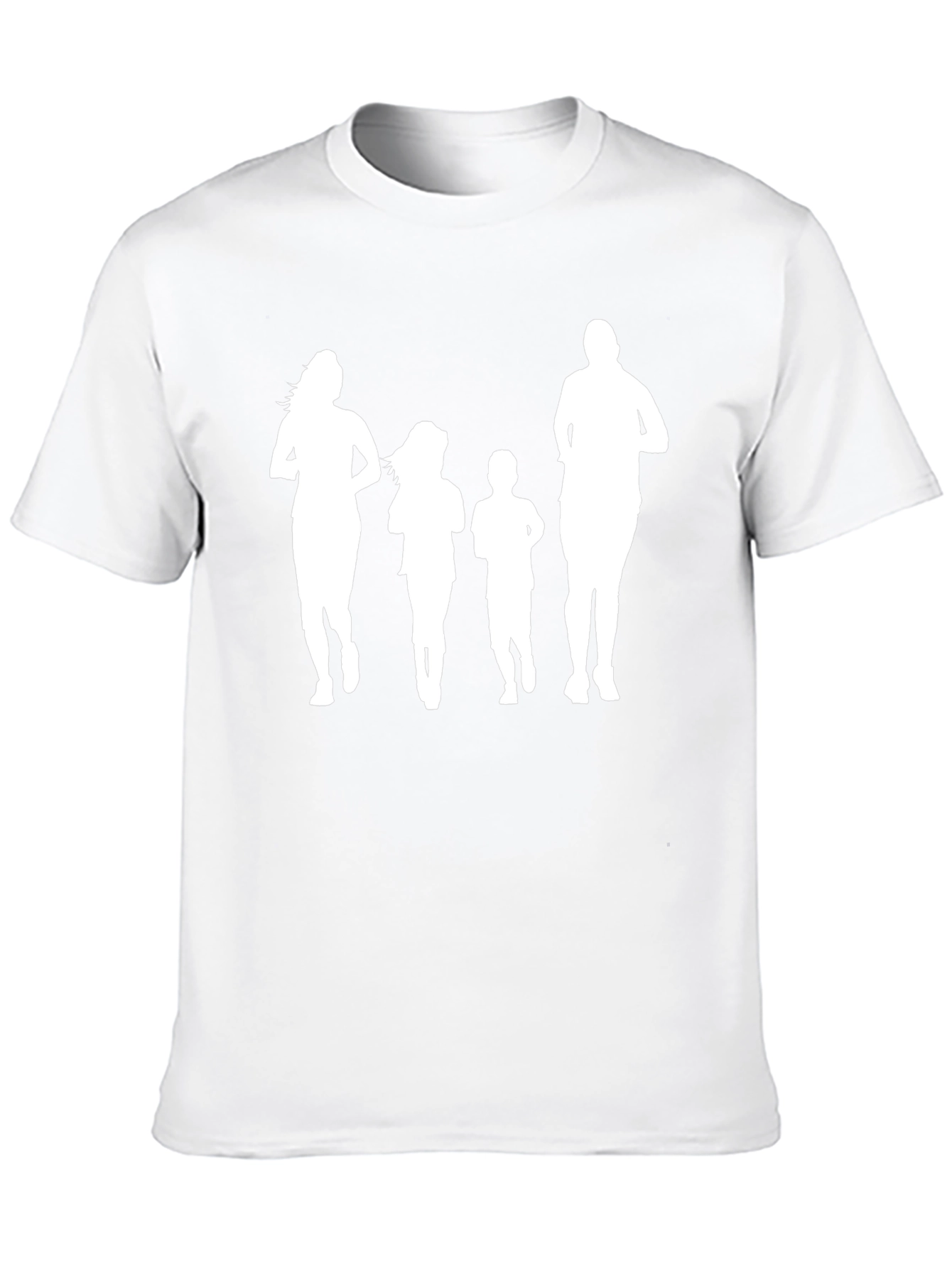 Family Running Silhouette Black T-Shirt