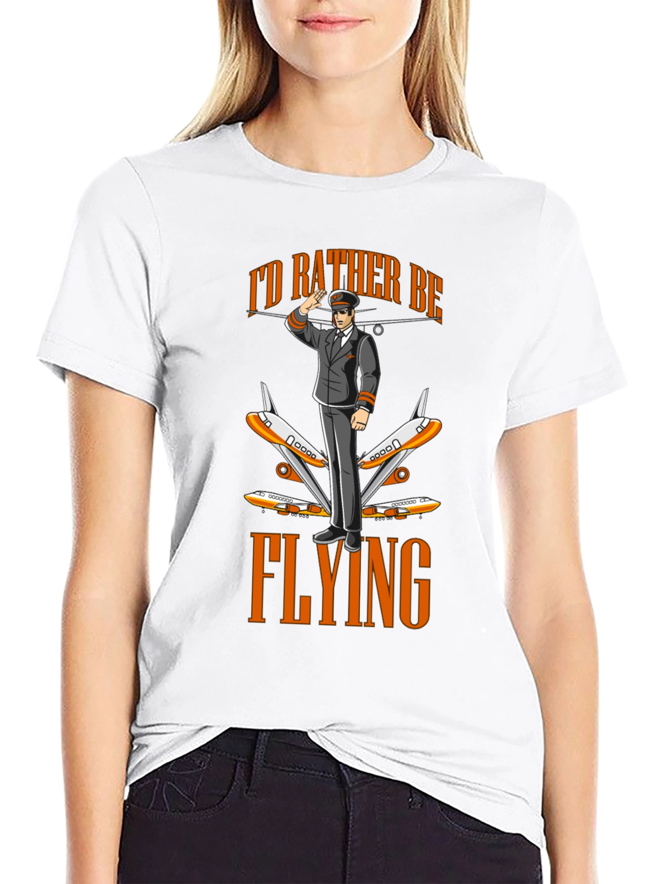 Id Rather Be Flying Pilot T-Shirt