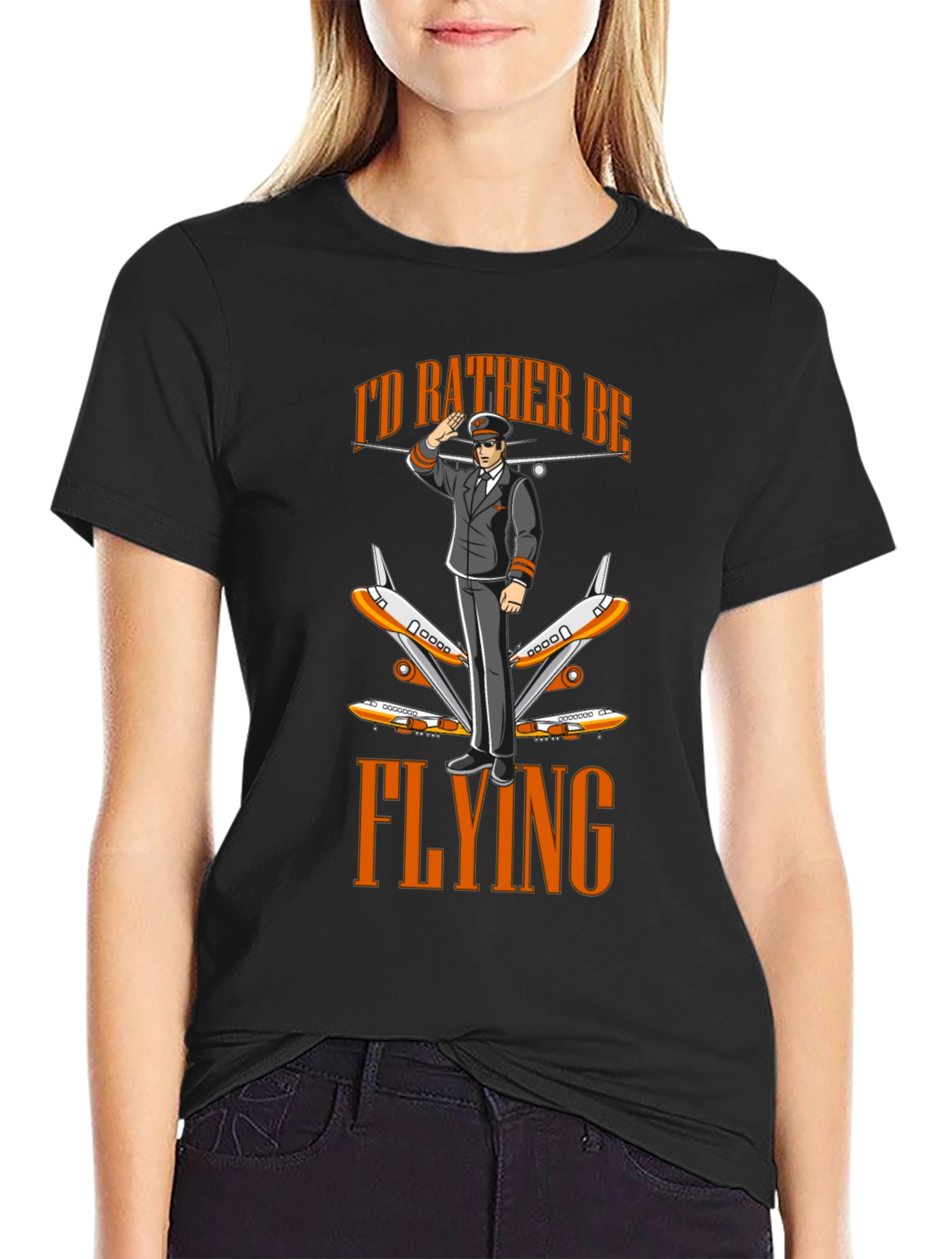 Id Rather Be Flying Pilot T-Shirt