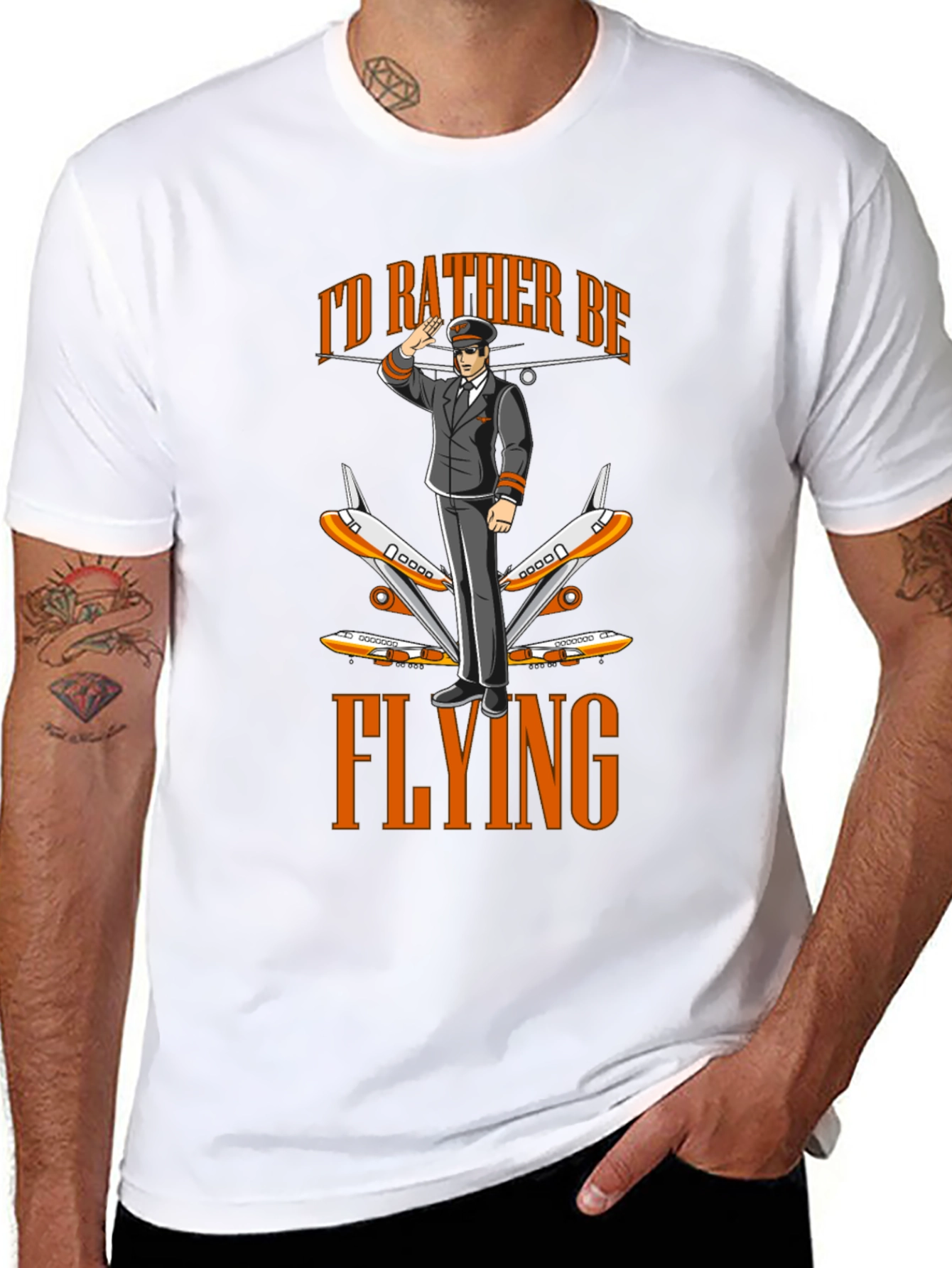 Id Rather Be Flying Pilot T-Shirt
