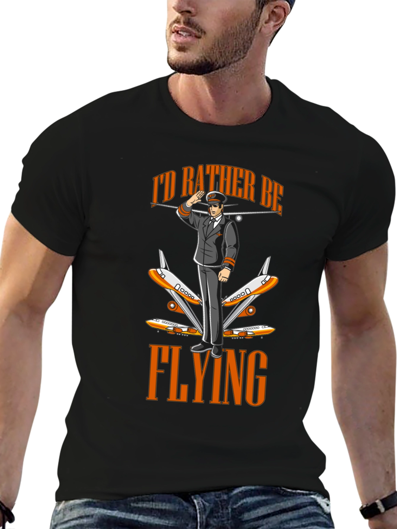 Id Rather Be Flying Pilot T-Shirt