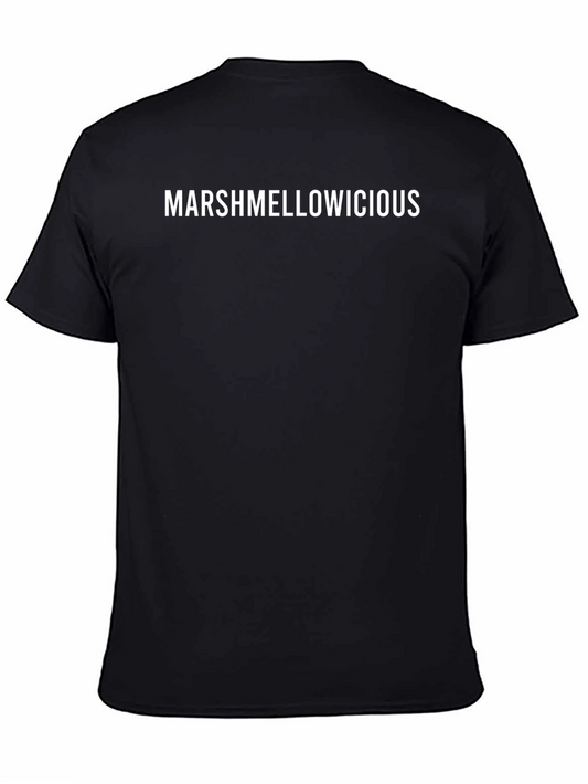 Marshmellowicious Graphic Tee - Black Cotton T-Shirt