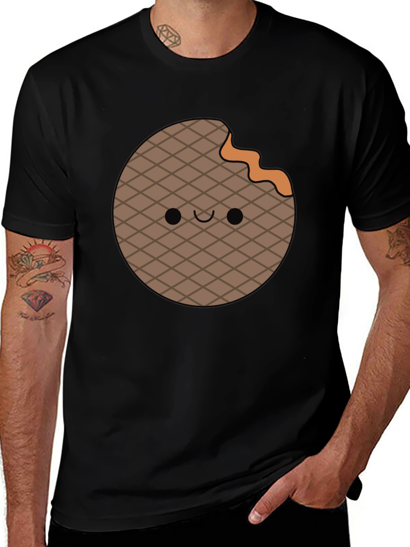 Cute Waffle Bite T-Shirt - Fun Foodie Apparel