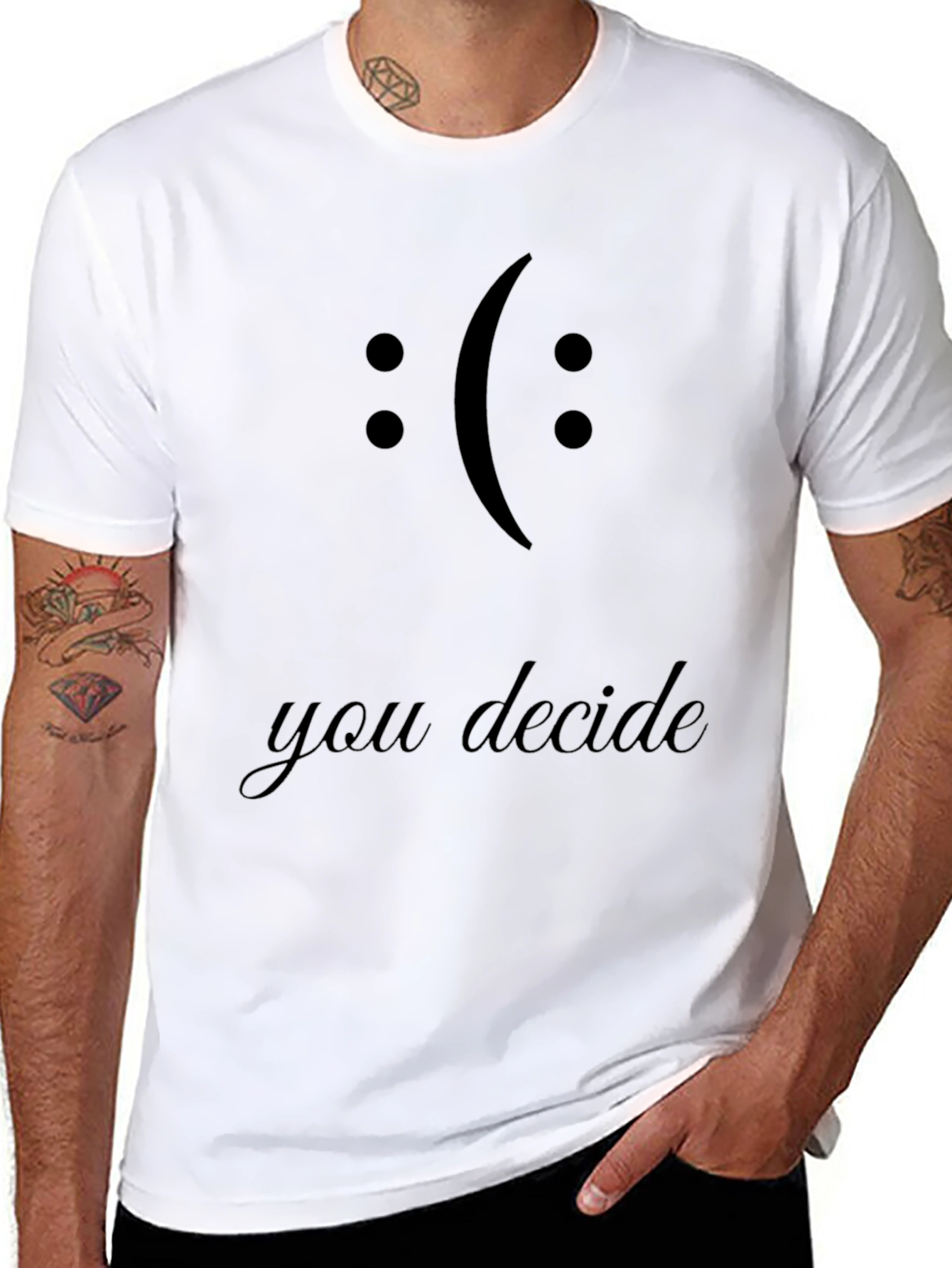 You Decide Graphic Tee - Black Crewneck