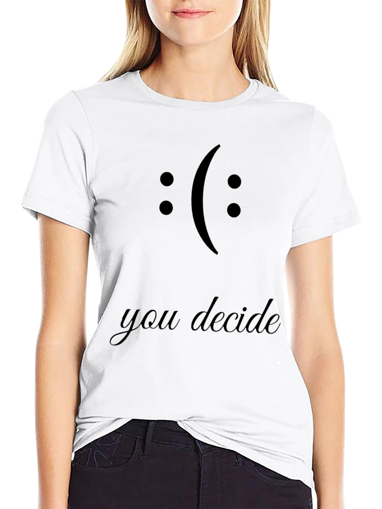 You Decide Graphic Tee - Black Crewneck