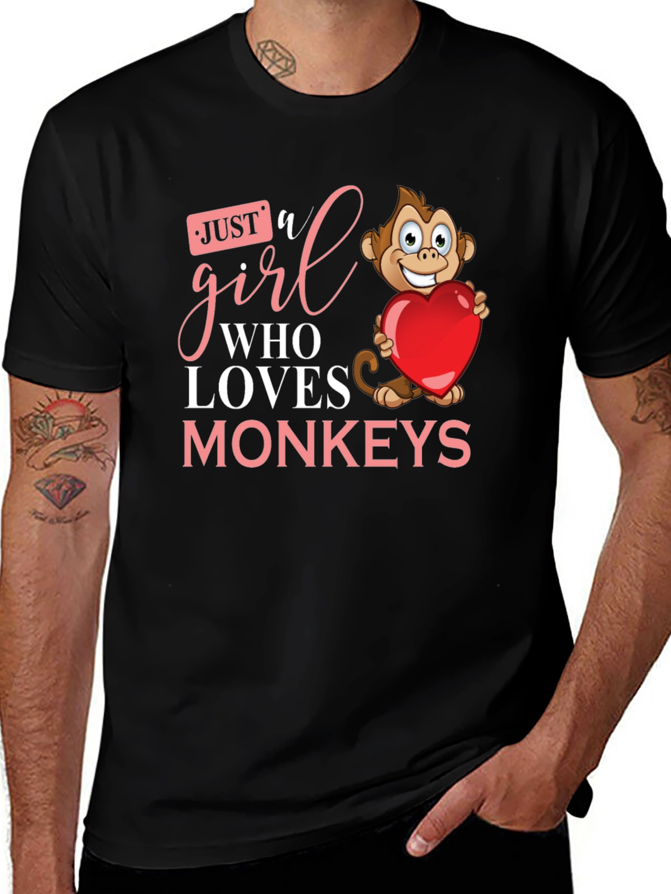 Just a Girl Who Loves Monkeys T-Shirt