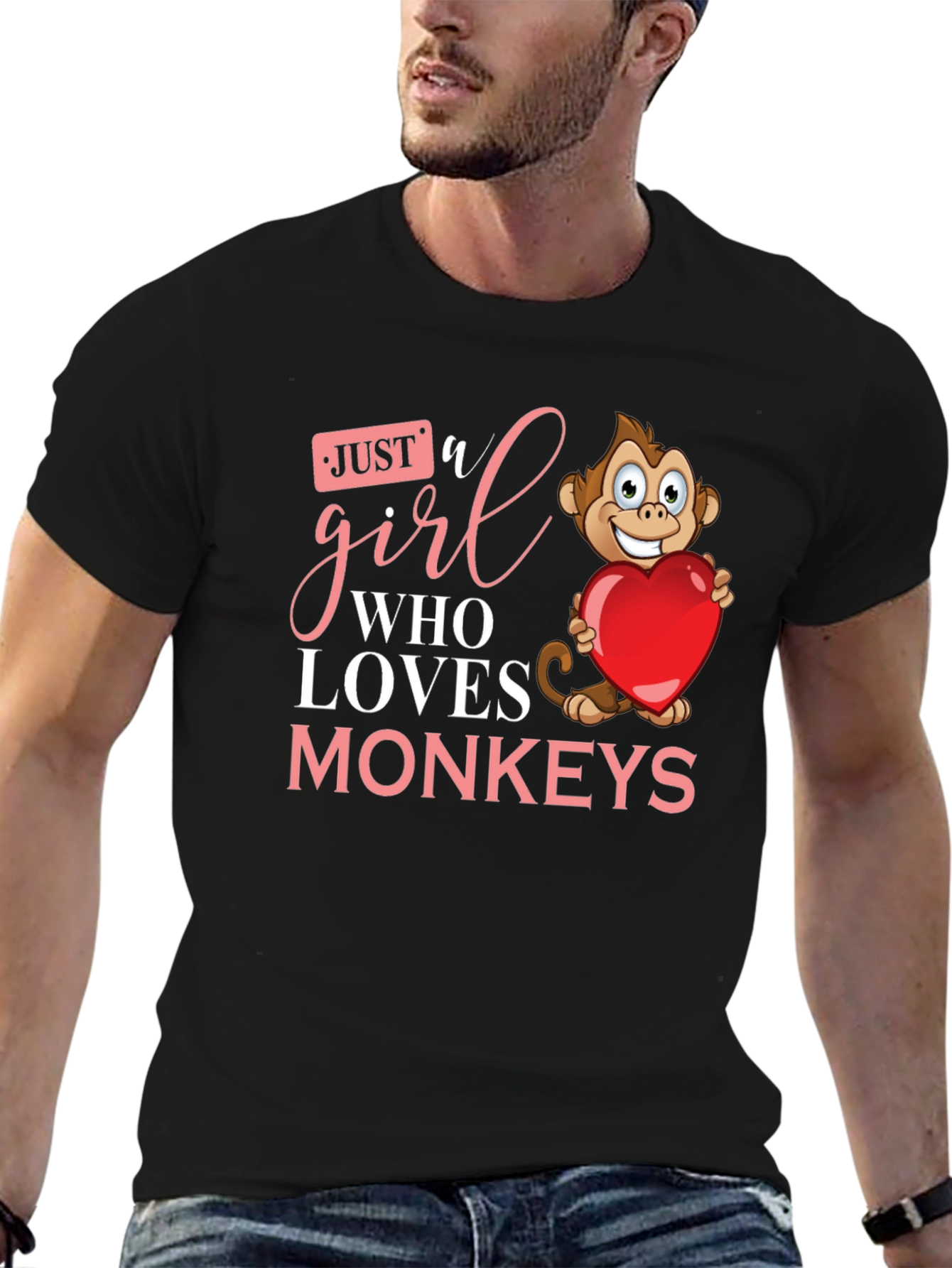 Just a Girl Who Loves Monkeys T-Shirt