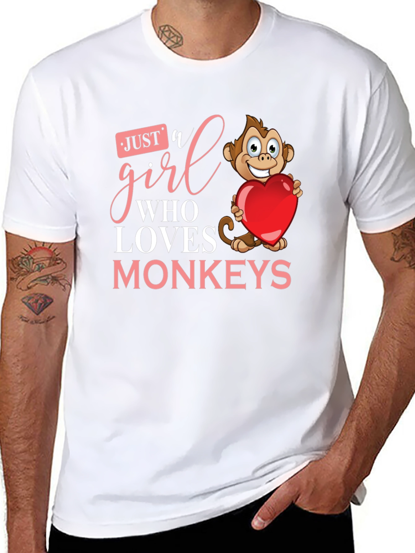 Just a Girl Who Loves Monkeys T-Shirt