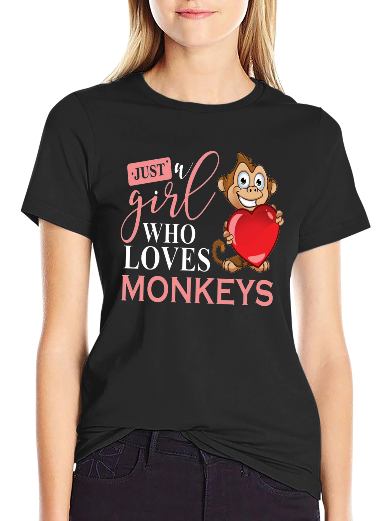 Just a Girl Who Loves Monkeys T-Shirt