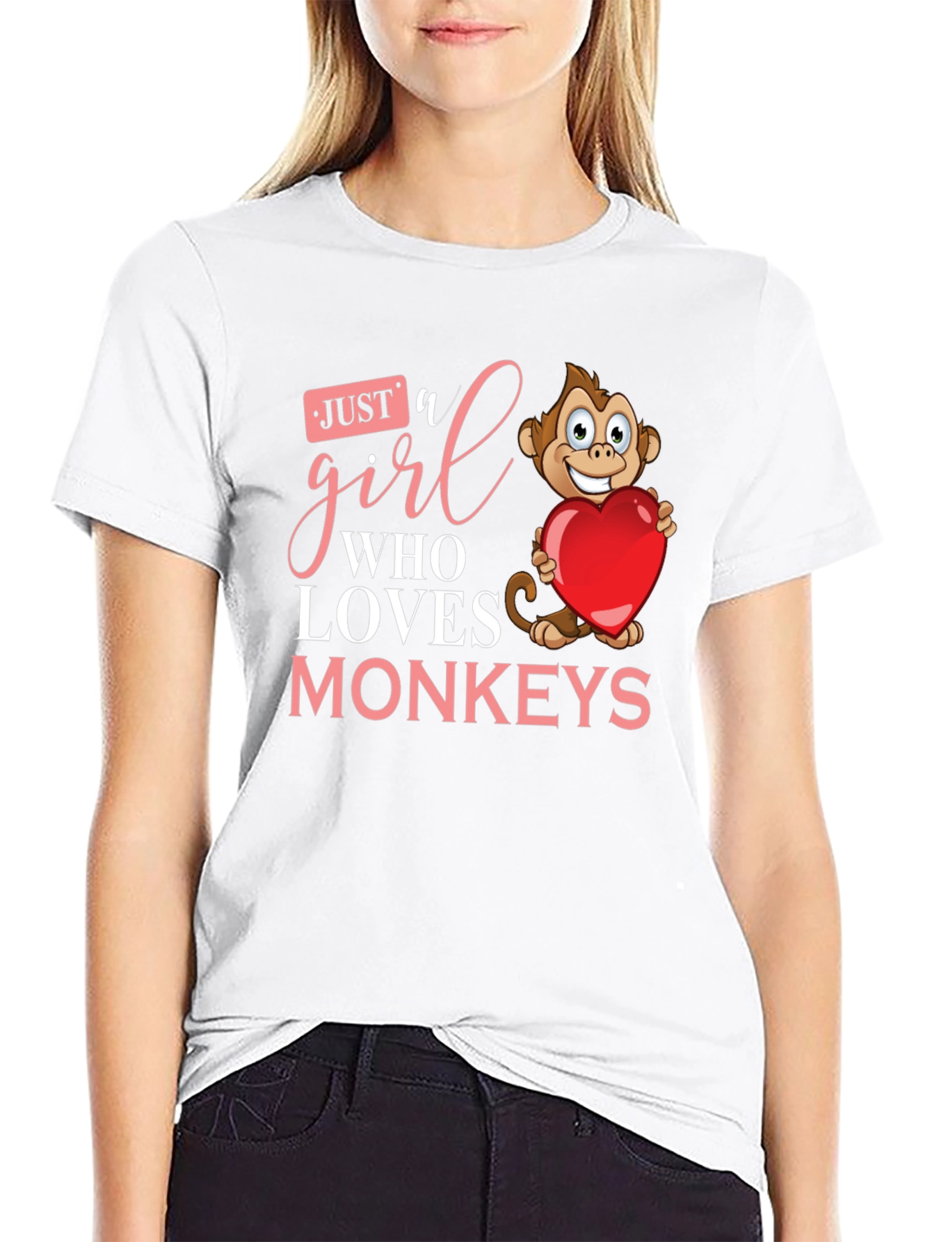 Just a Girl Who Loves Monkeys T-Shirt