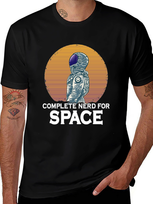 Complete Nerd For Space T-Shirt Astronaut Graphic Tee