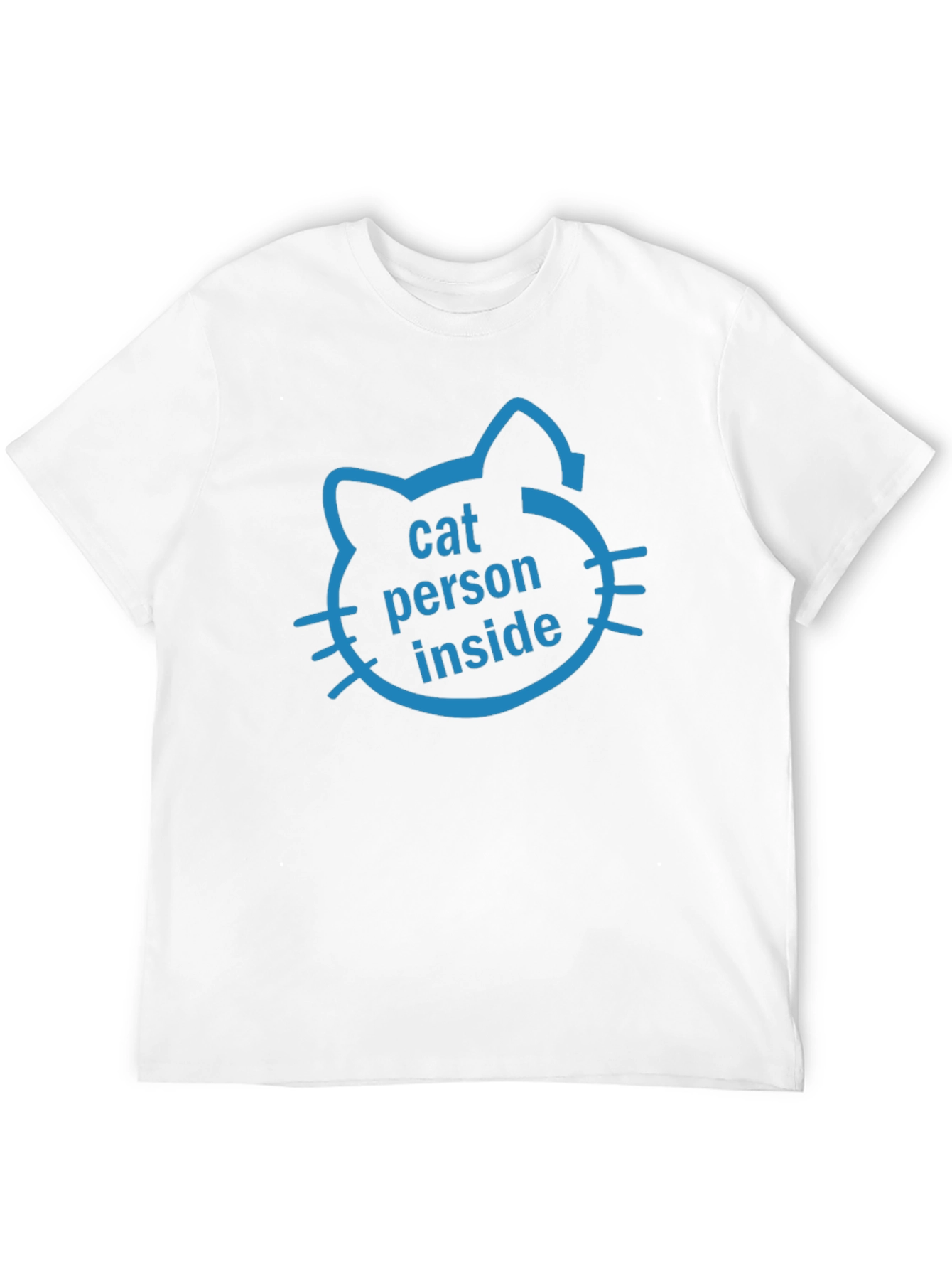 Cat Person Inside Black T-Shirt