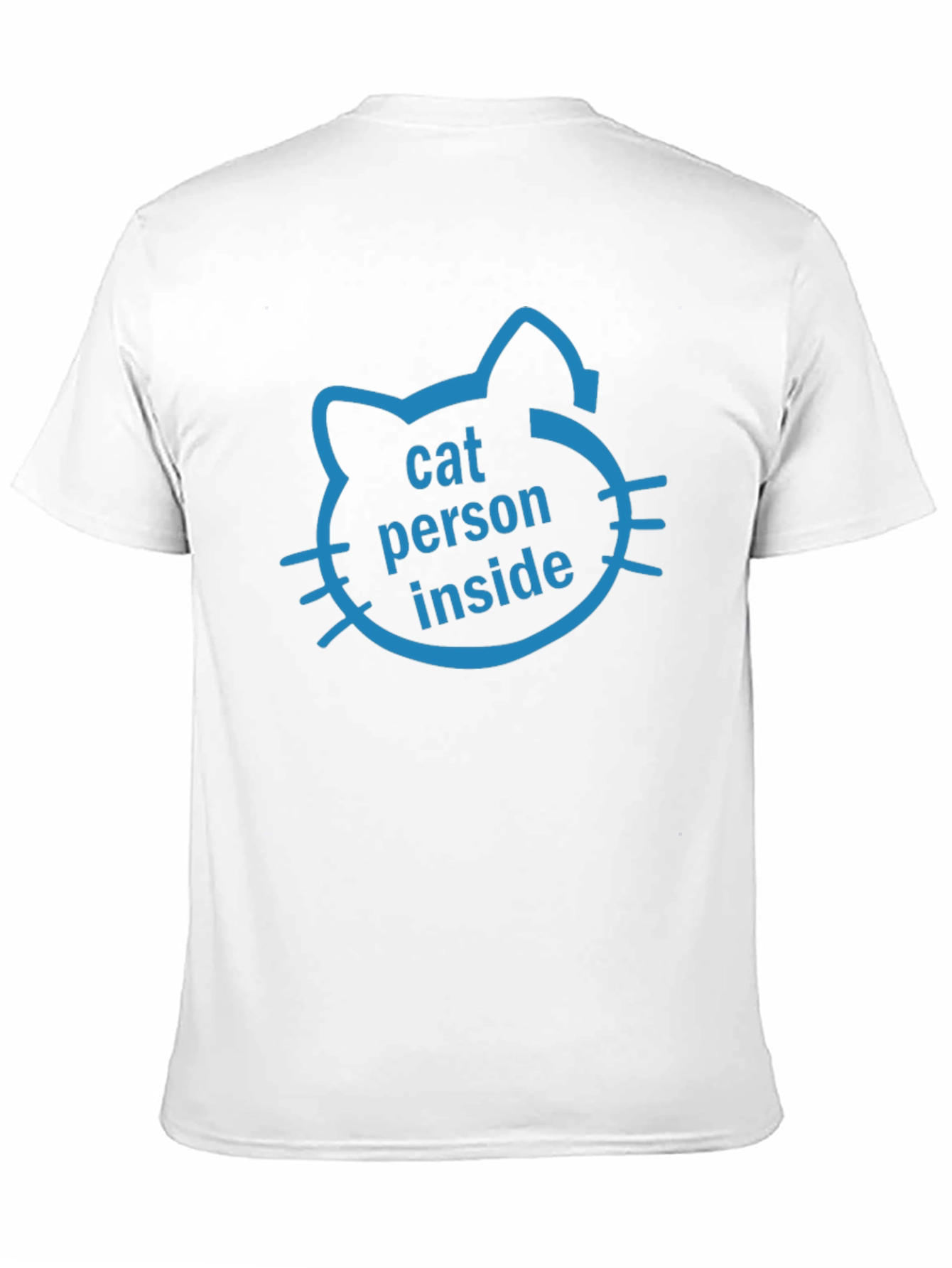 Cat Person Inside Black T-Shirt