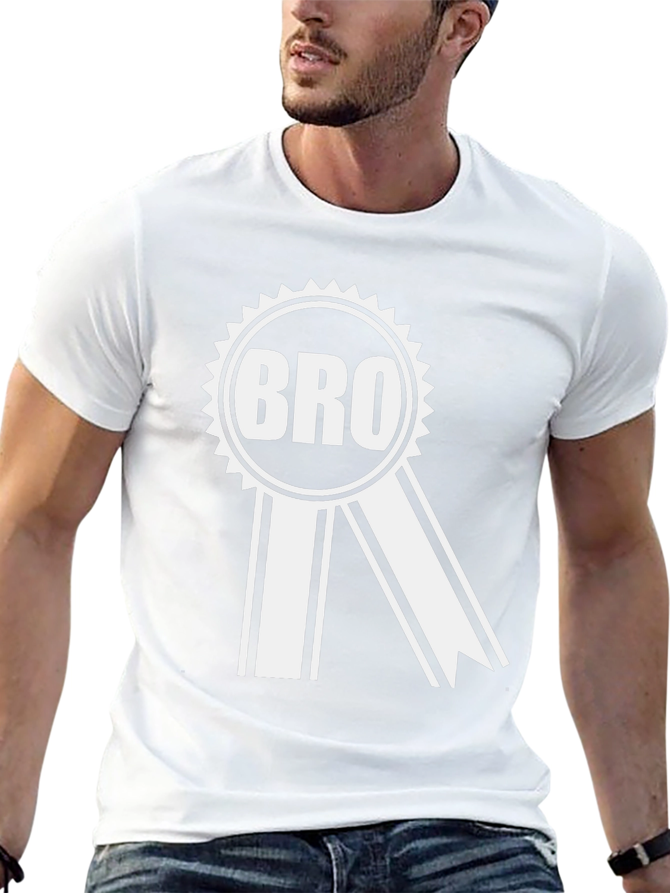 Bro Ribbon Graphic Tee - Cool Casual T-Shirt