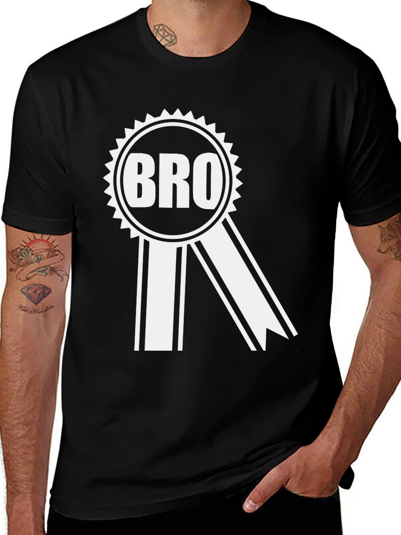 Bro Ribbon Graphic Tee - Cool Casual T-Shirt