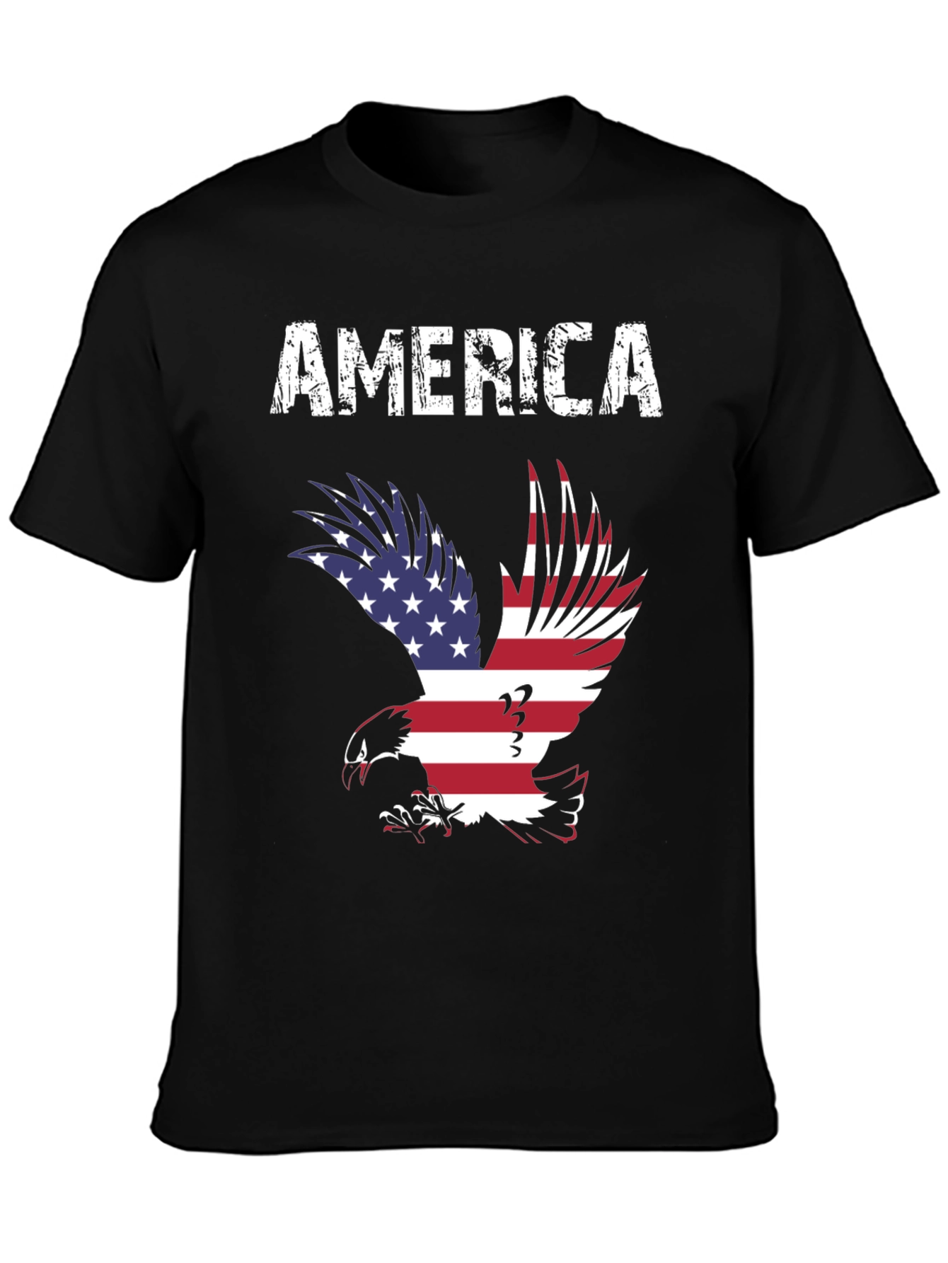 America Eagle Graphic Tee - Patriotic USA Flag T-Shirt