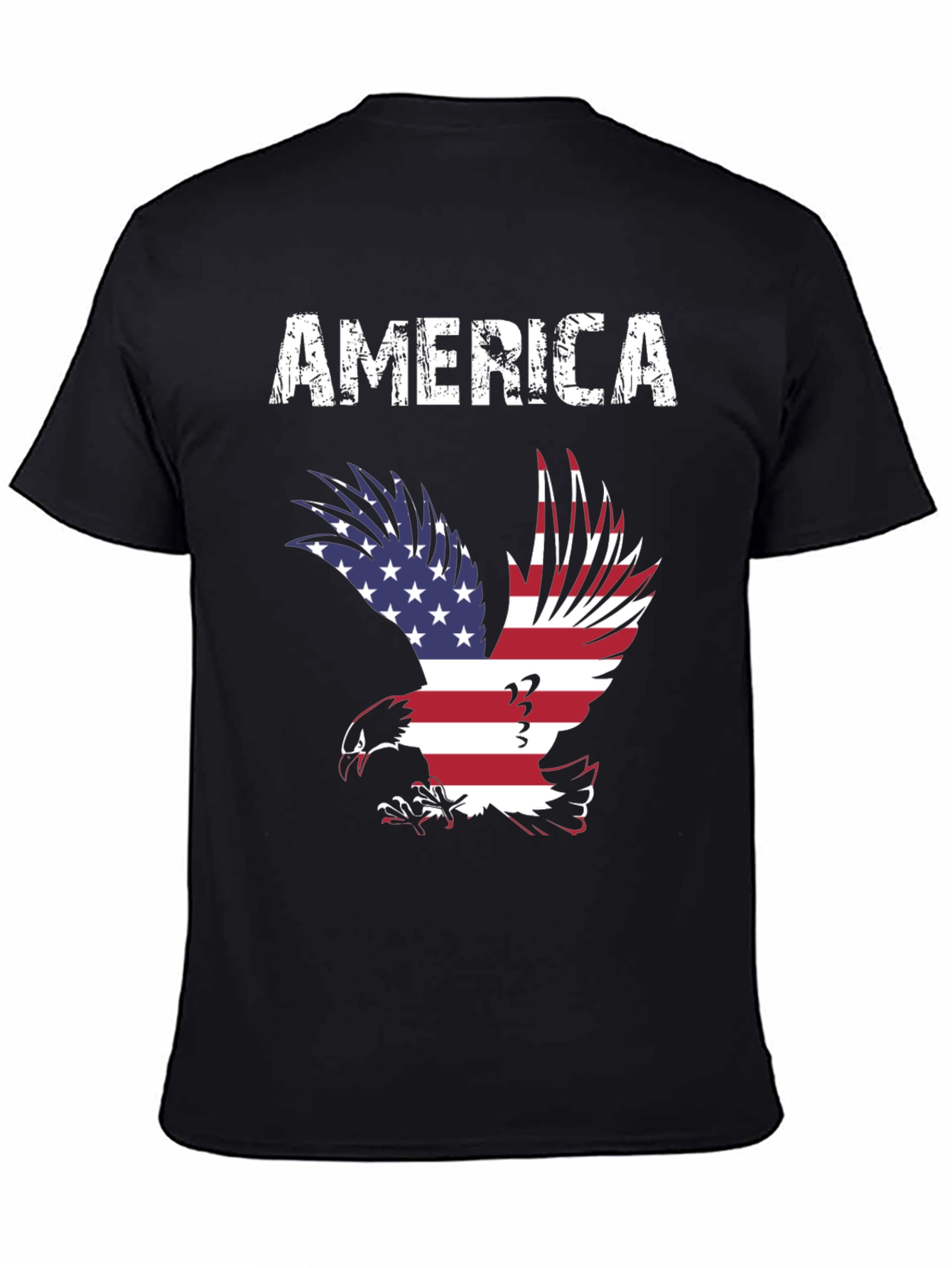 America Eagle Graphic Tee - Patriotic USA Flag T-Shirt