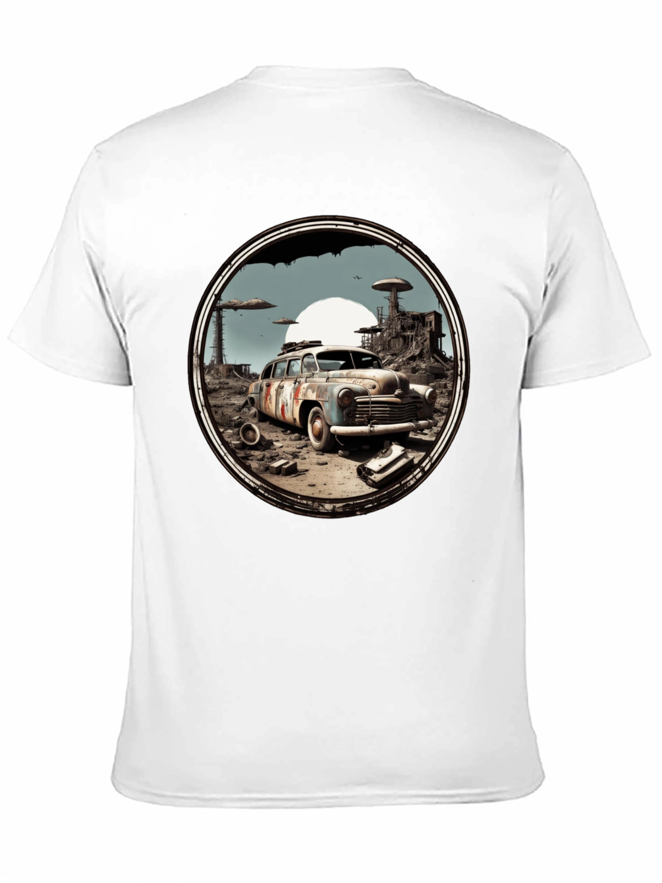 Post-Apocalyptic Car Graphic Tee - Black
