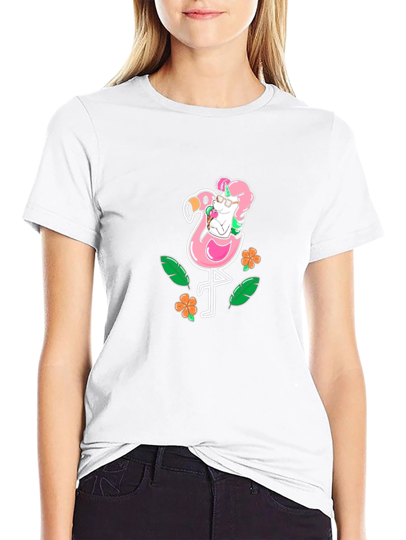 Unicorn Flamingo Graphic T-Shirt