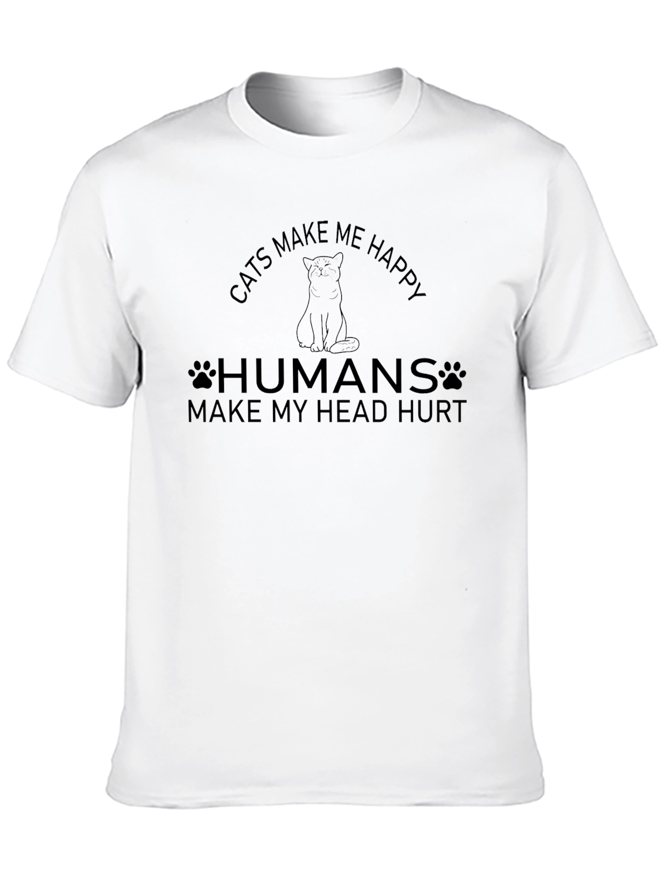 Cats Make Me Happy Graphic T-Shirt
