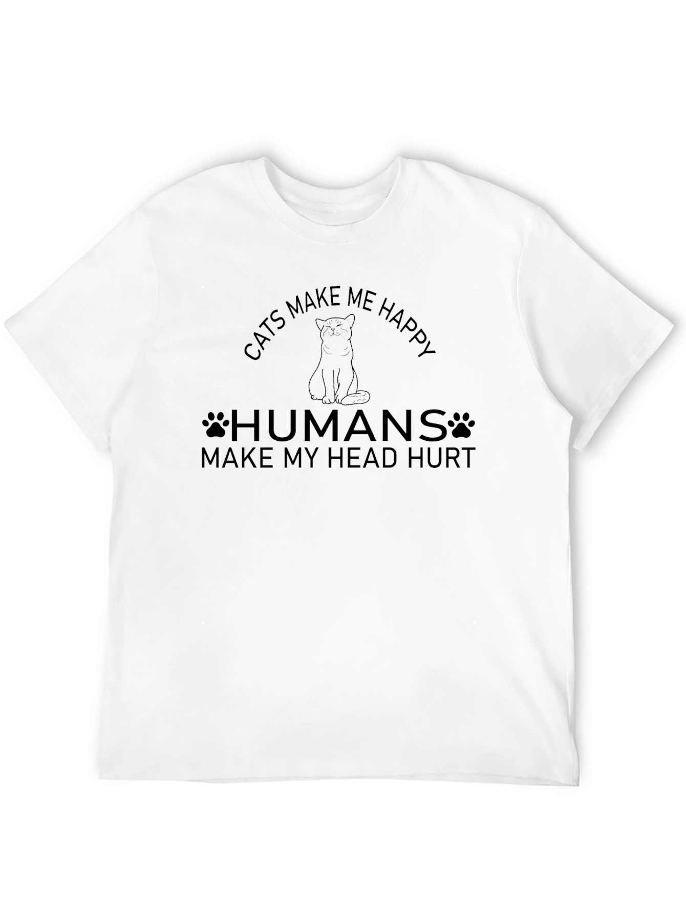 Cats Make Me Happy Graphic T-Shirt
