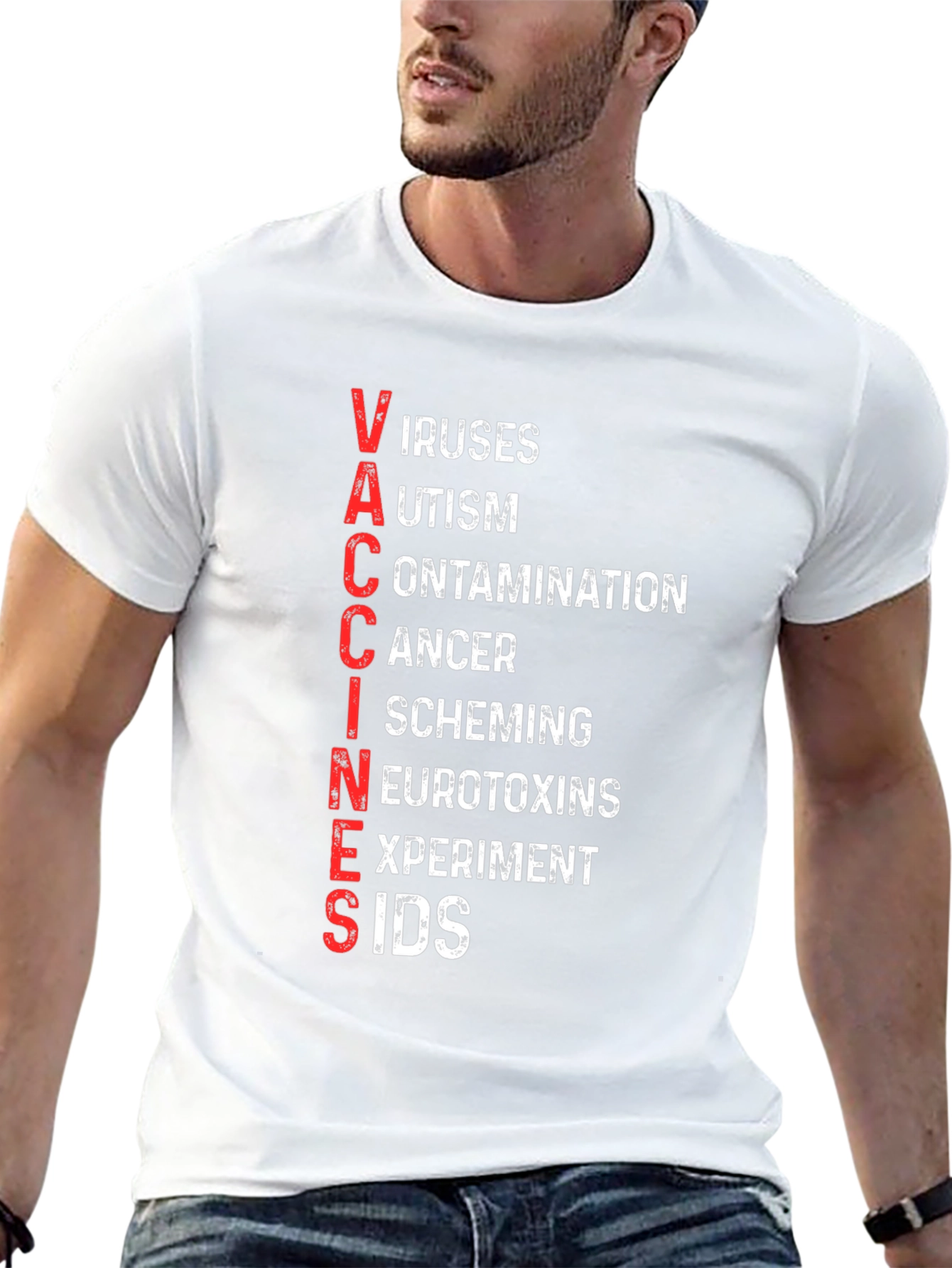 Anti-Vaccine T-Shirt - VACCINES Acronym