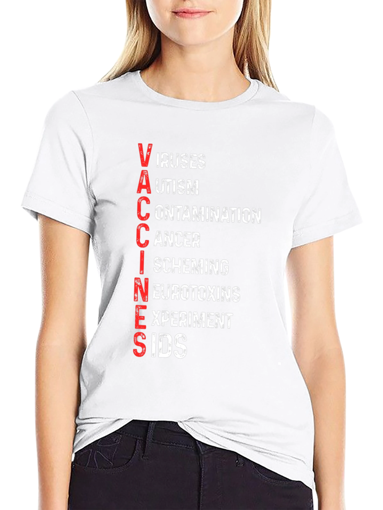 Anti-Vaccine T-Shirt - VACCINES Acronym