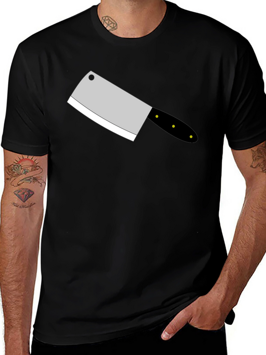 Butcher Knife Graphic Tee - Stylish Black T-Shirt