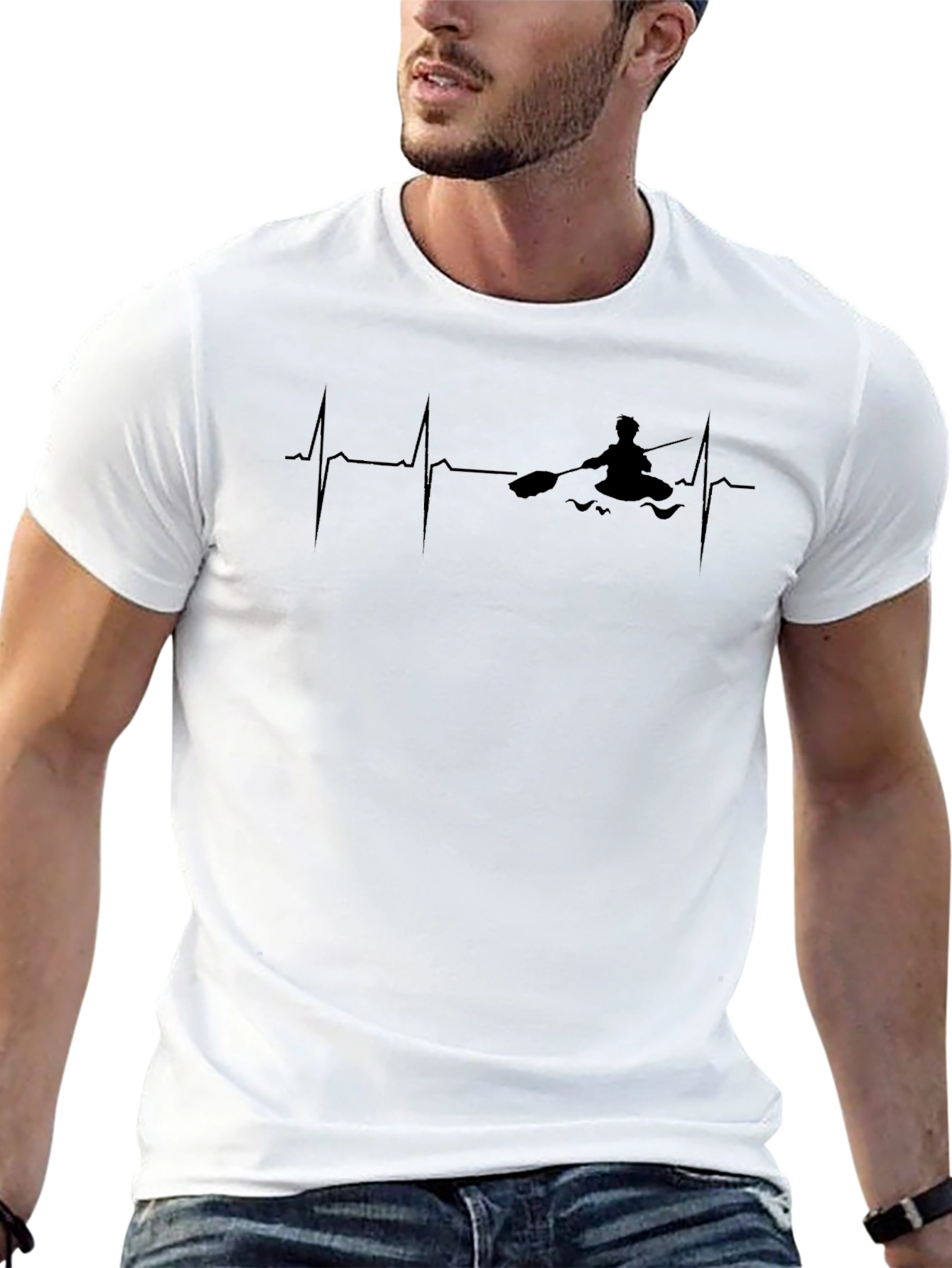 Kayaking Heartbeat T-Shirt - Paddlers Pulse