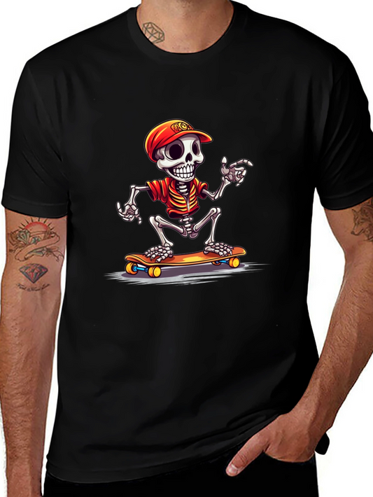 Skeleton Skateboarder Graphic Tee