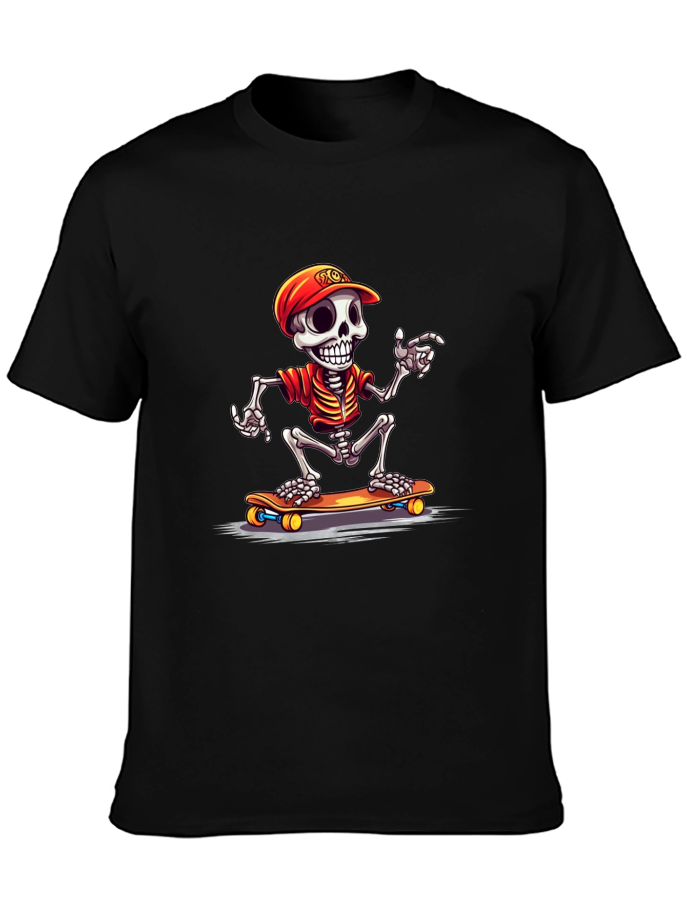Skeleton Skateboarder Graphic Tee